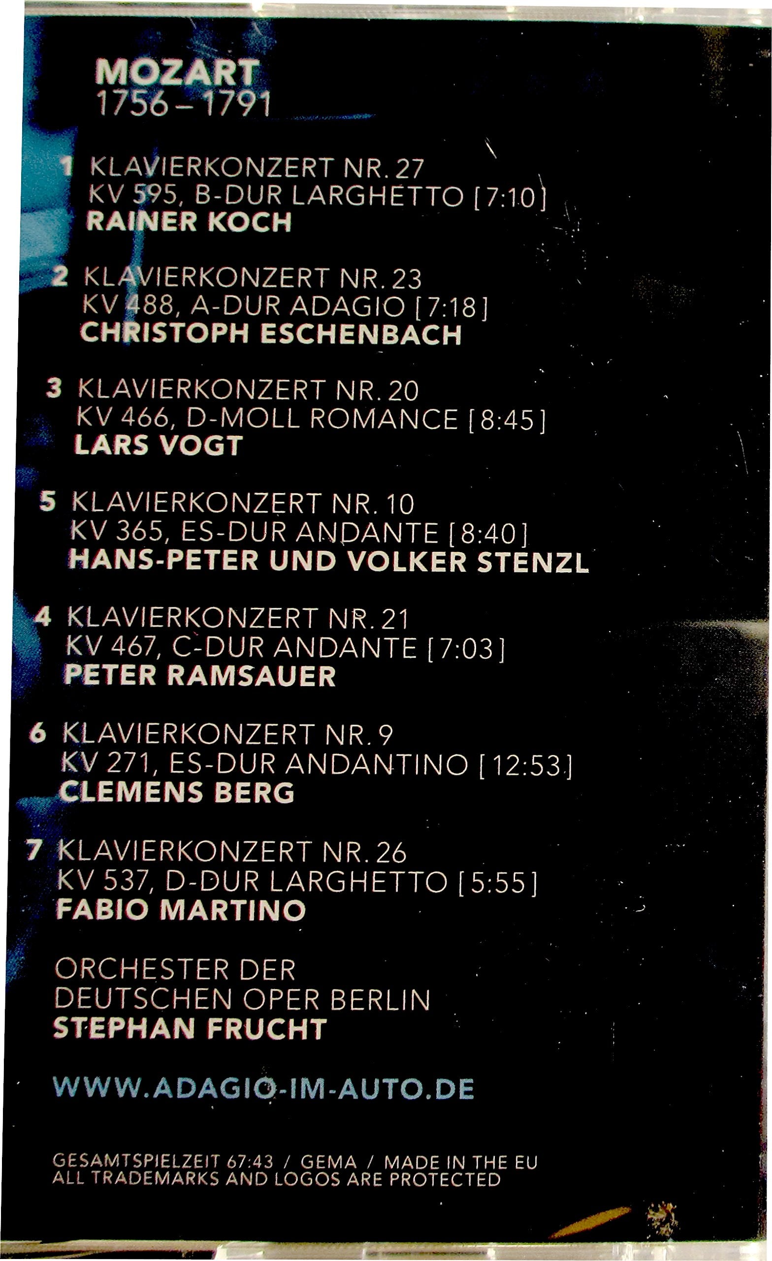 Adagio im Auto - W. A. Mozart Klavierkonzerte Music