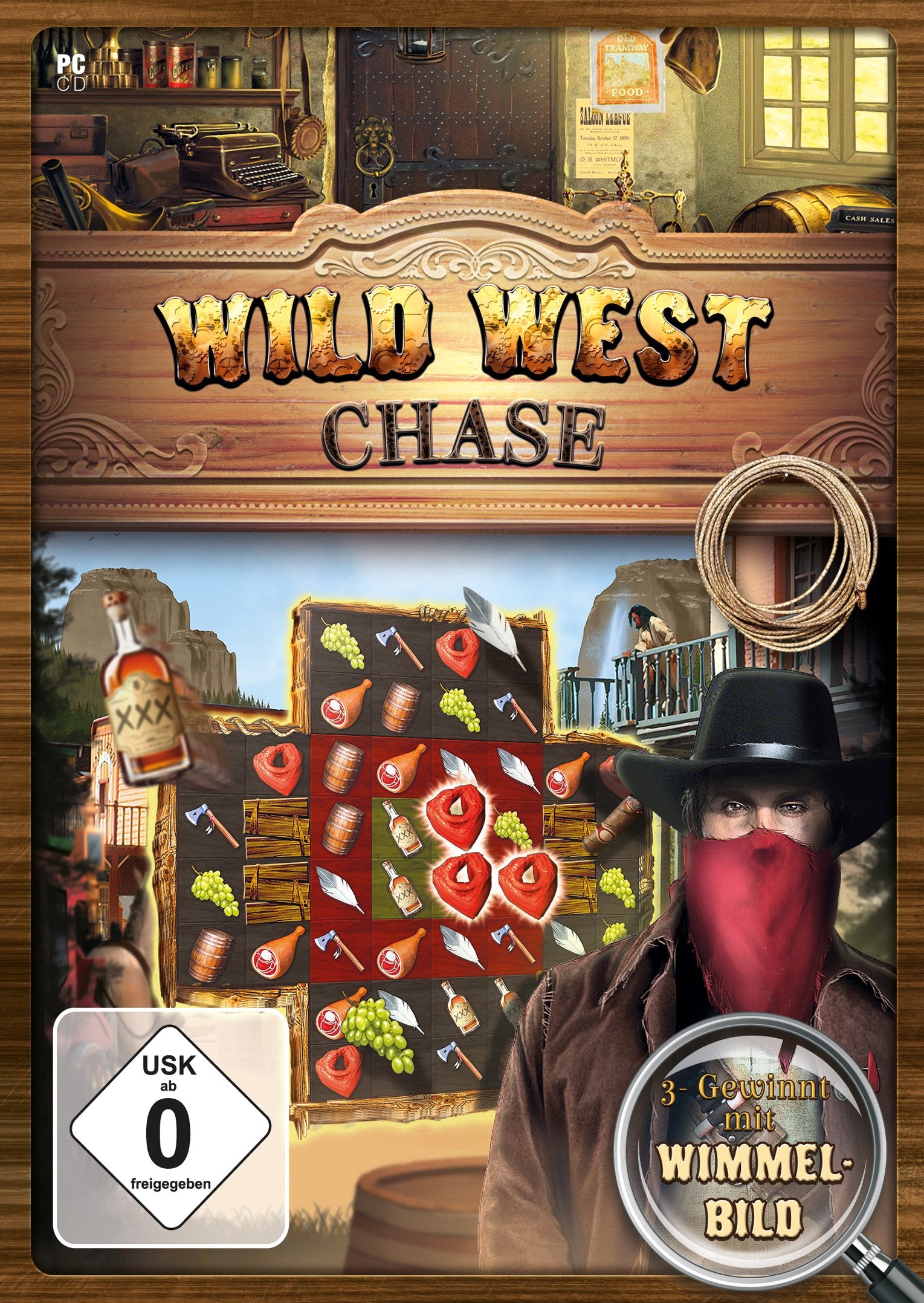 Wild West Chase,1 CD-ROM: 3-Gewinnt mit Wimmelbild PC