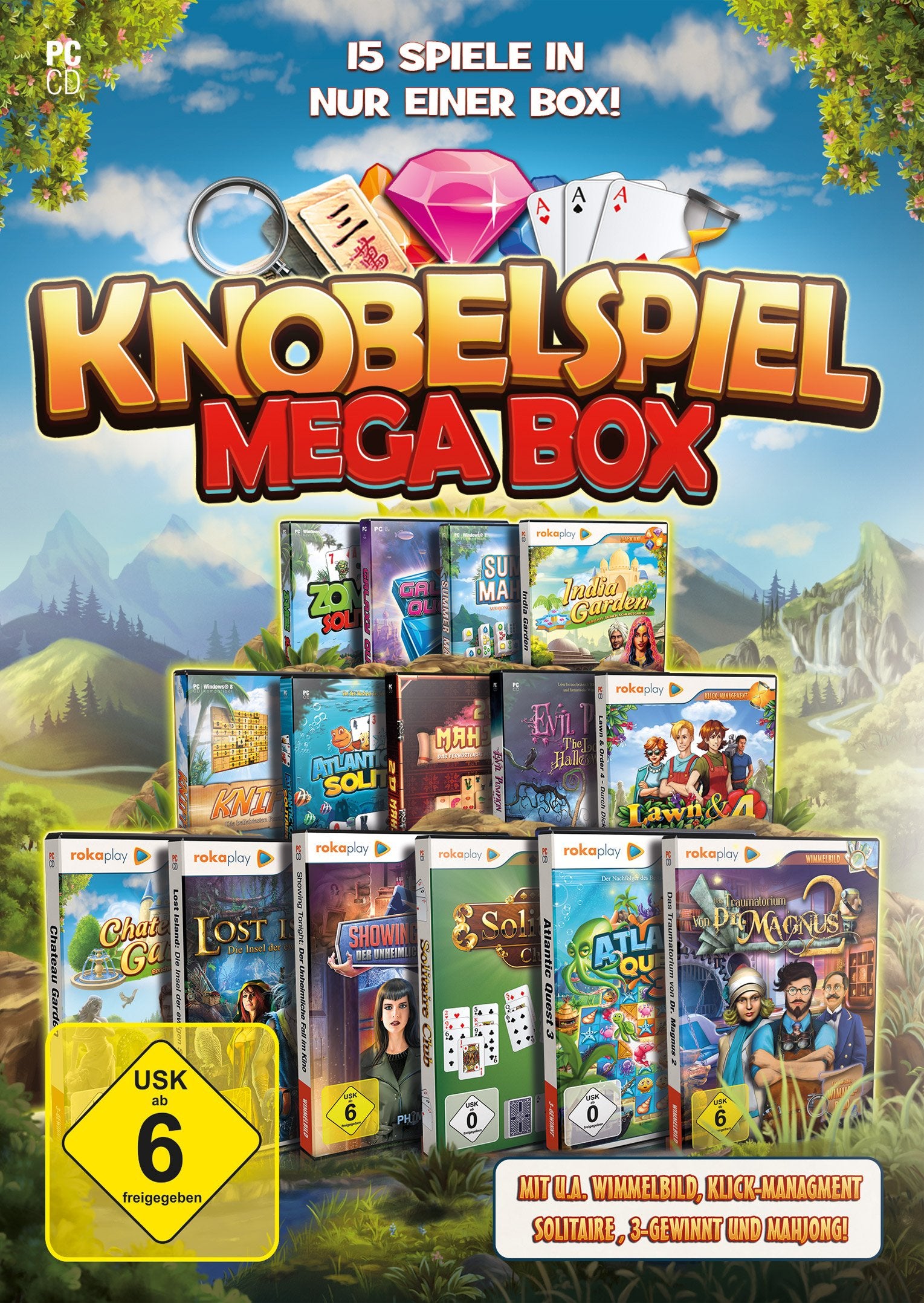 rokaplay - Knobelspiel Mega Box. Für Windows Vista/7/8/8.1/10 PC