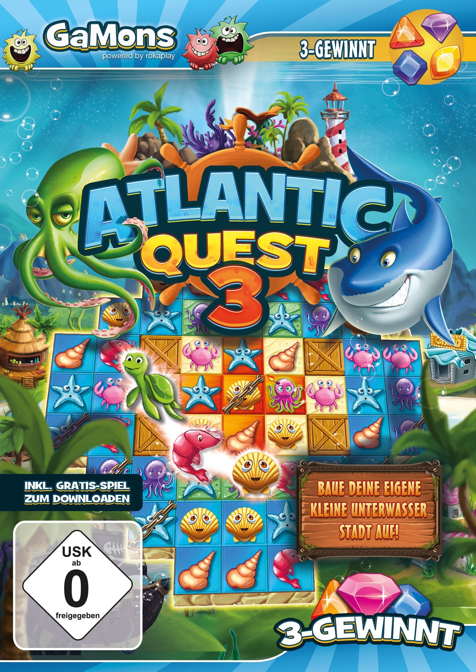 GaMons - Atlantic Quest 3. Für  Windows Vista/7/8/8.1/10 PC