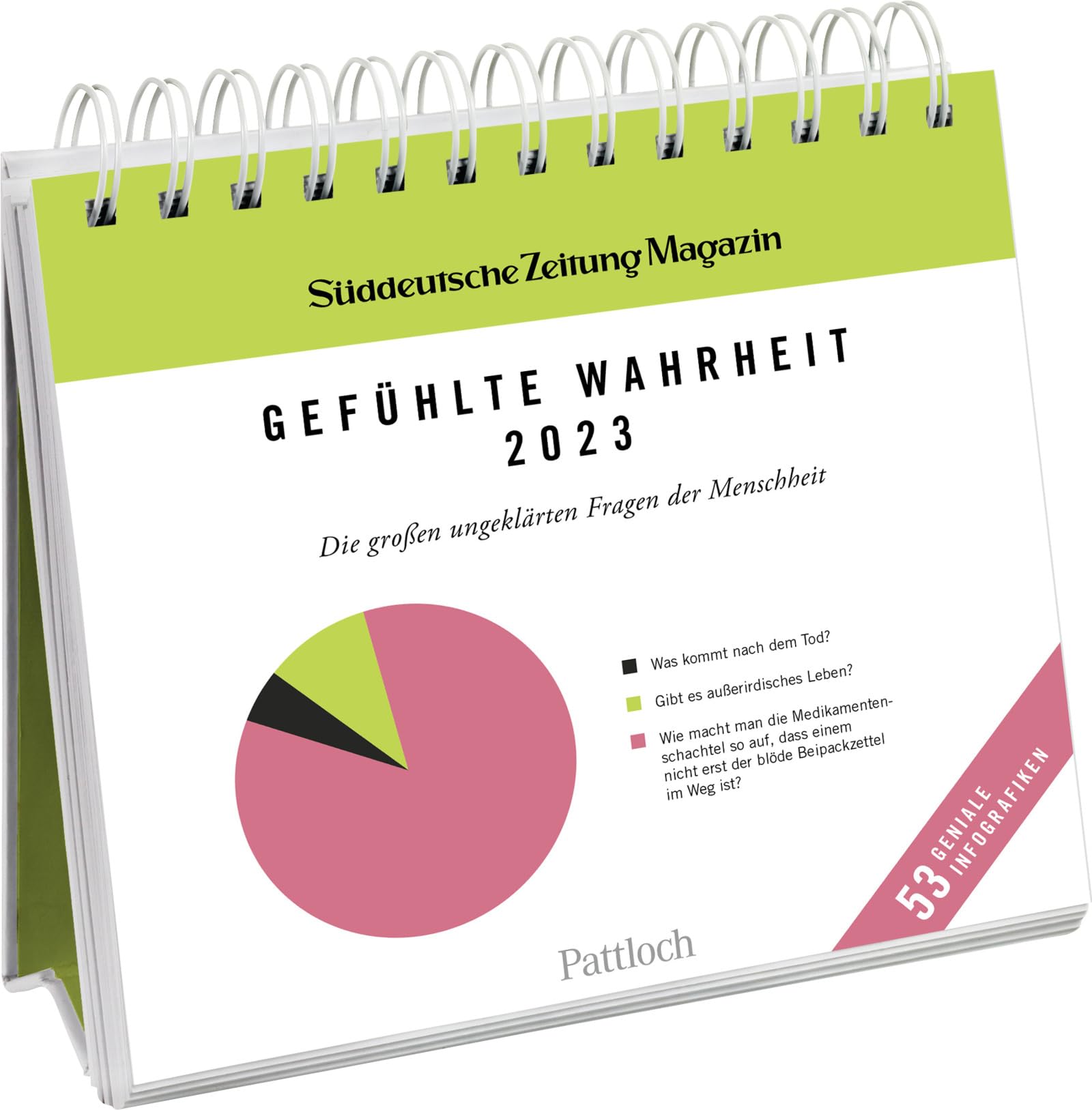 Gefühlte Wahrheit 2023: Wochenkalender zum Aufstellen, Tischkalender mit Spiralbindung und 53 Postkarten zum Heraustrennen Living & Furnishing