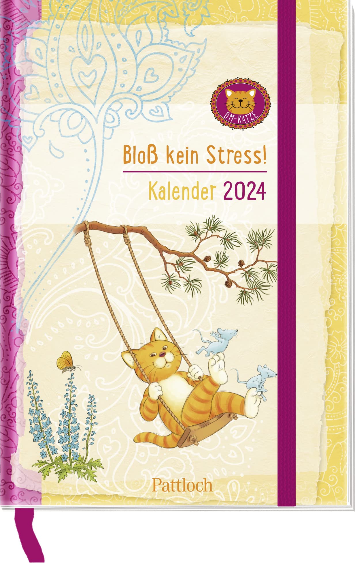 Taschenkalender 2024: Om-Katze: Bloß kein Stress!: Terminkalender, Wochenplaner mit Ferienterminen und Monatsübersichten (Terminplaner für die Handtasche) Calendars