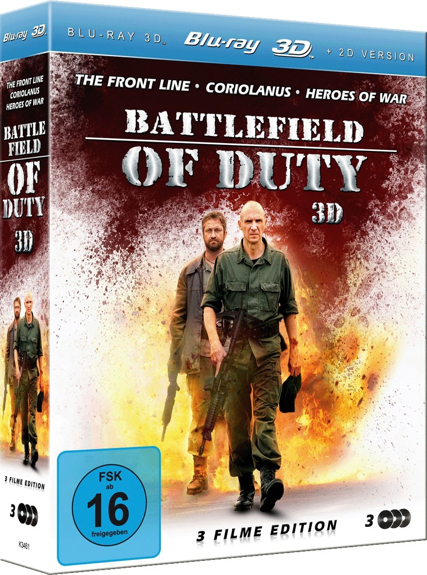 Battlefield of Duty 3D (The Front Line/Coriolanus/Heroes of War)(3 Disc Set) Films