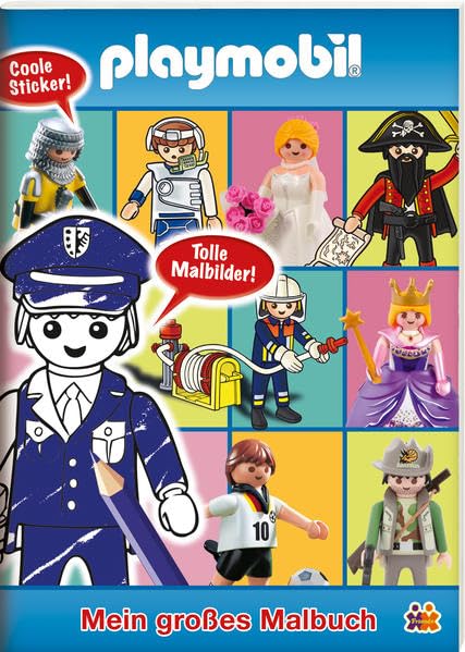 PLAYMOBIL. Mein großes Malbuch: Coole Sticker! Tolle Malbilder! Tiptoi & Games