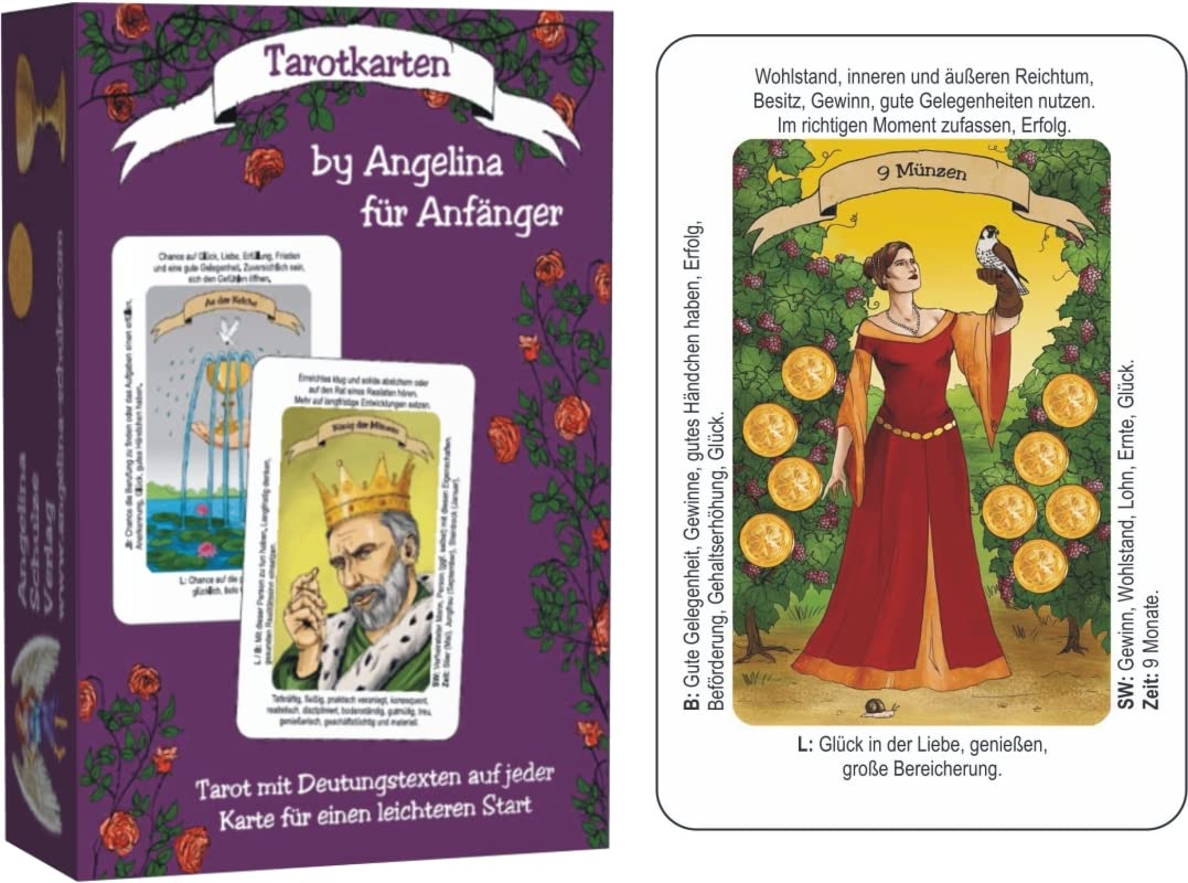 Tarotkarten by Angelina für Anfänger: Tarot mit Deutungstexten auf jeder Karte für einen leichteren Start Manga