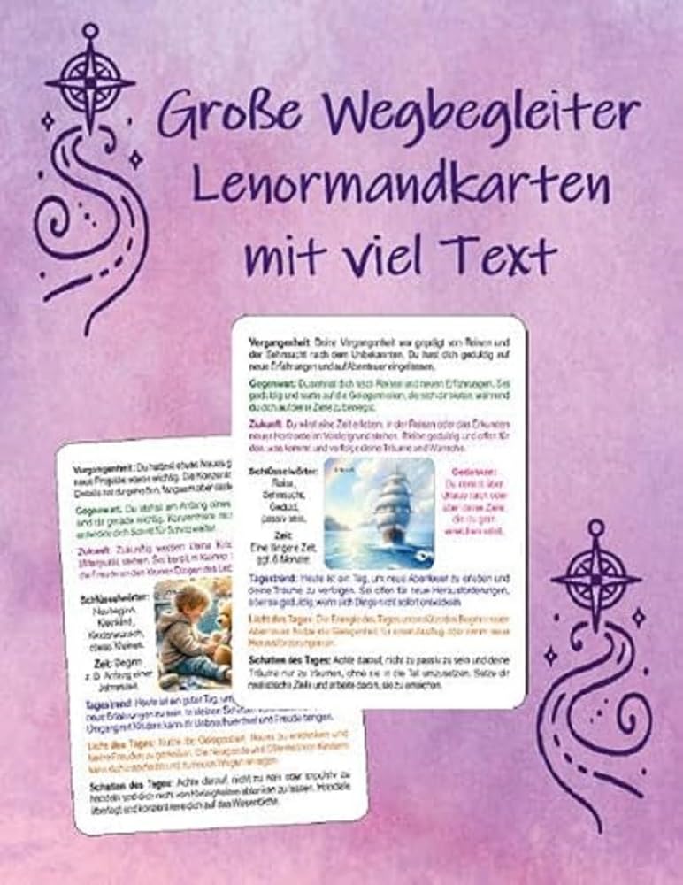 Große Wegbegleiter Lenormandkarten mit viel Text Religion & Esotericism