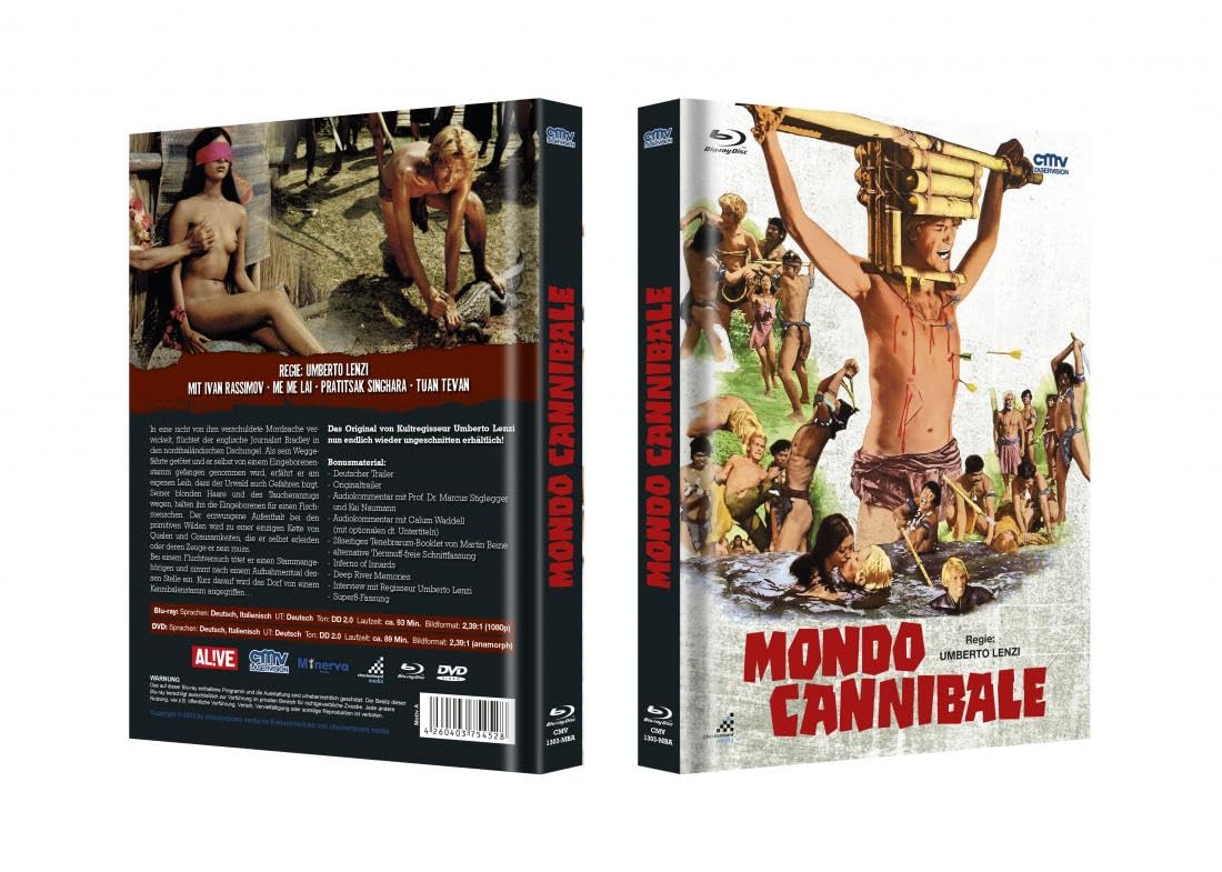 Mondo Cannibale ( Il Paese del sesso selvaggio / Cannibalis: Au pays de l'exorcisme / Deep River Savages / Massacre ) Mediabook - Limited Collectors Edition DVD + Blu-Ray - CMV - Cover A Movies