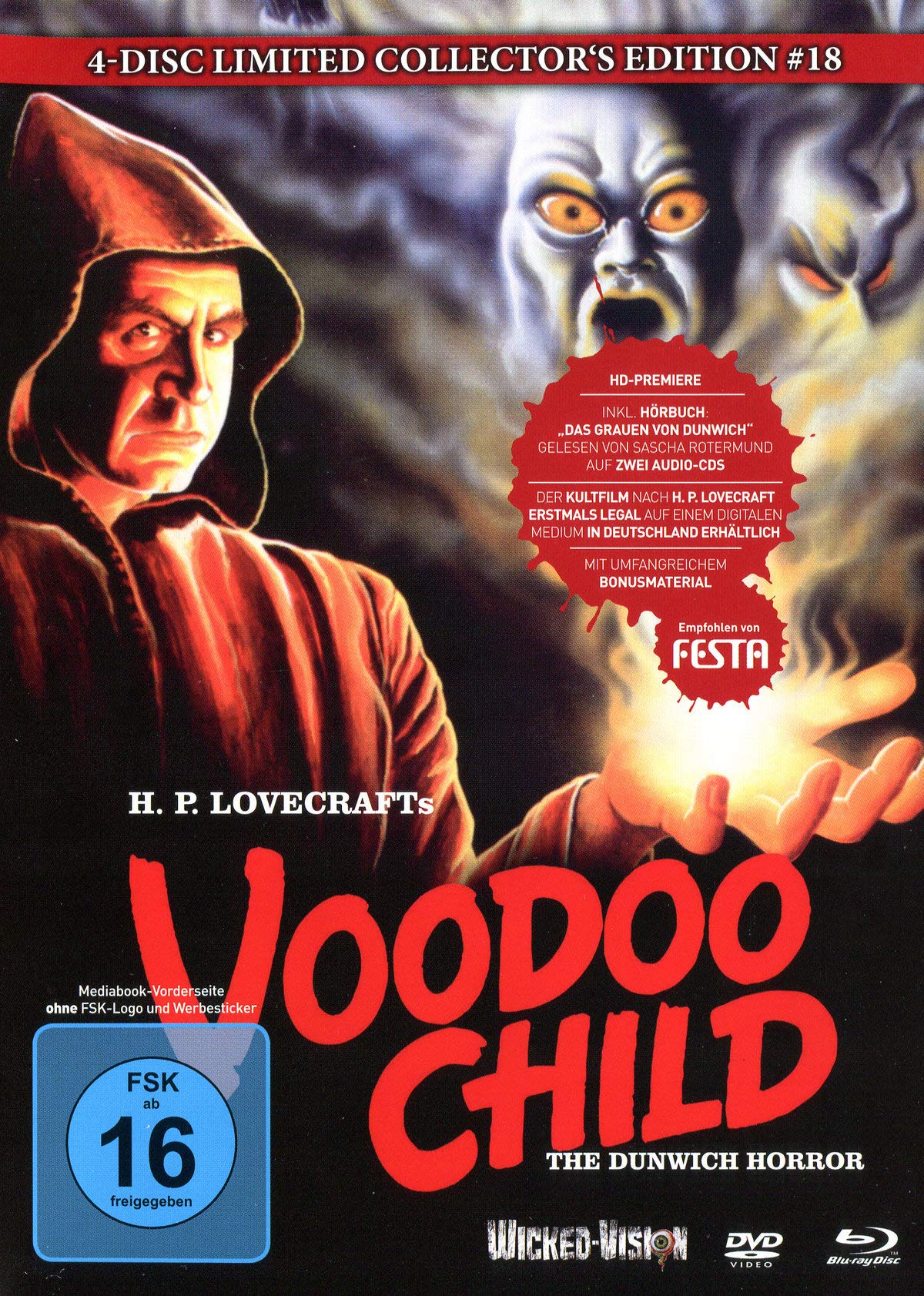 Voodoo Child (The Dunwich Horror) - 4-Disc Limited Collector's Edition Nr.18 (Blu-ray + DVD + 2 Audio CDs) - Limitiertes Mediabook auf 222 Stück, Cover B Movies