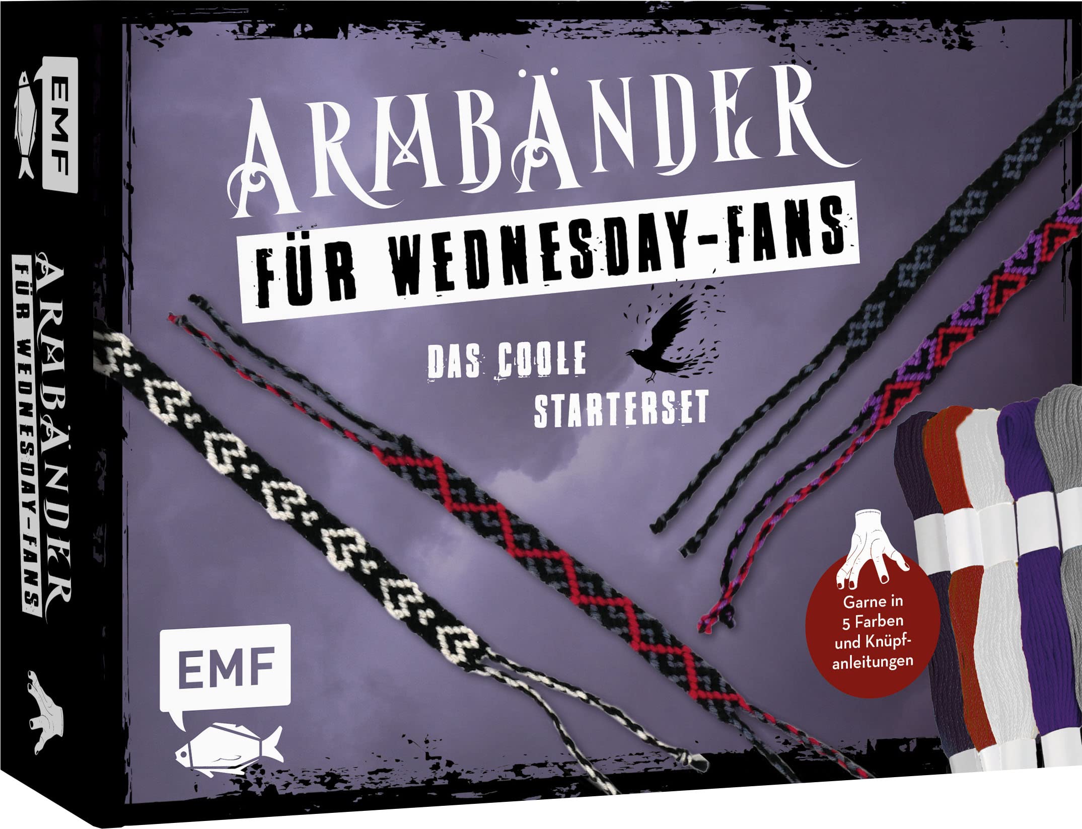 Armbänder für Wednesday-Fans knüpfen: Das coole Starterset für deine Freundschaftsbänder: Knüpfanleitungen und Garne in 5 Farben – zum Sofort-Loslegen Hobbies & Crafts