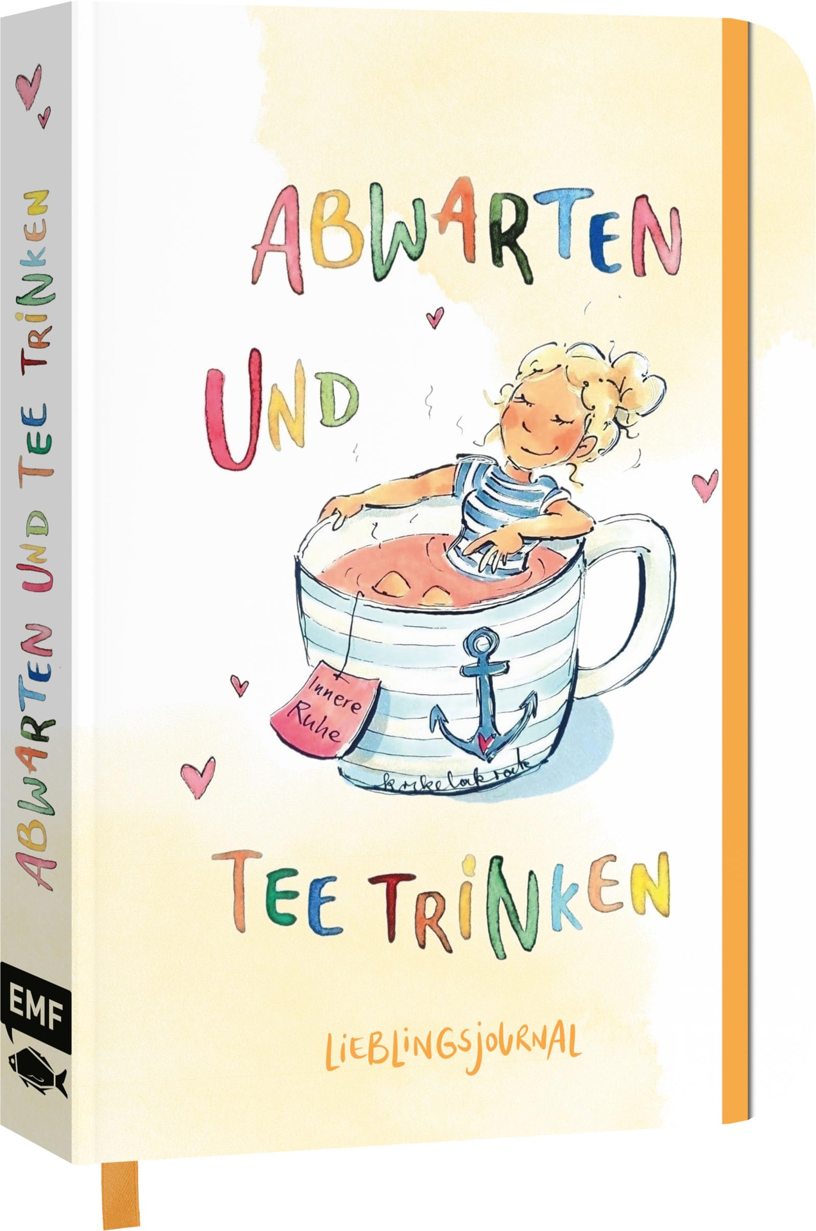 Dein Lieblings-Journal "Abwarten und Tee trinken": Notizbuch A5 dotted | Mit Lese- und Gummiband | 112 S. | Mit inspirierenden Sprüchen und farbigen Illustrationen Hobbies & Crafts
