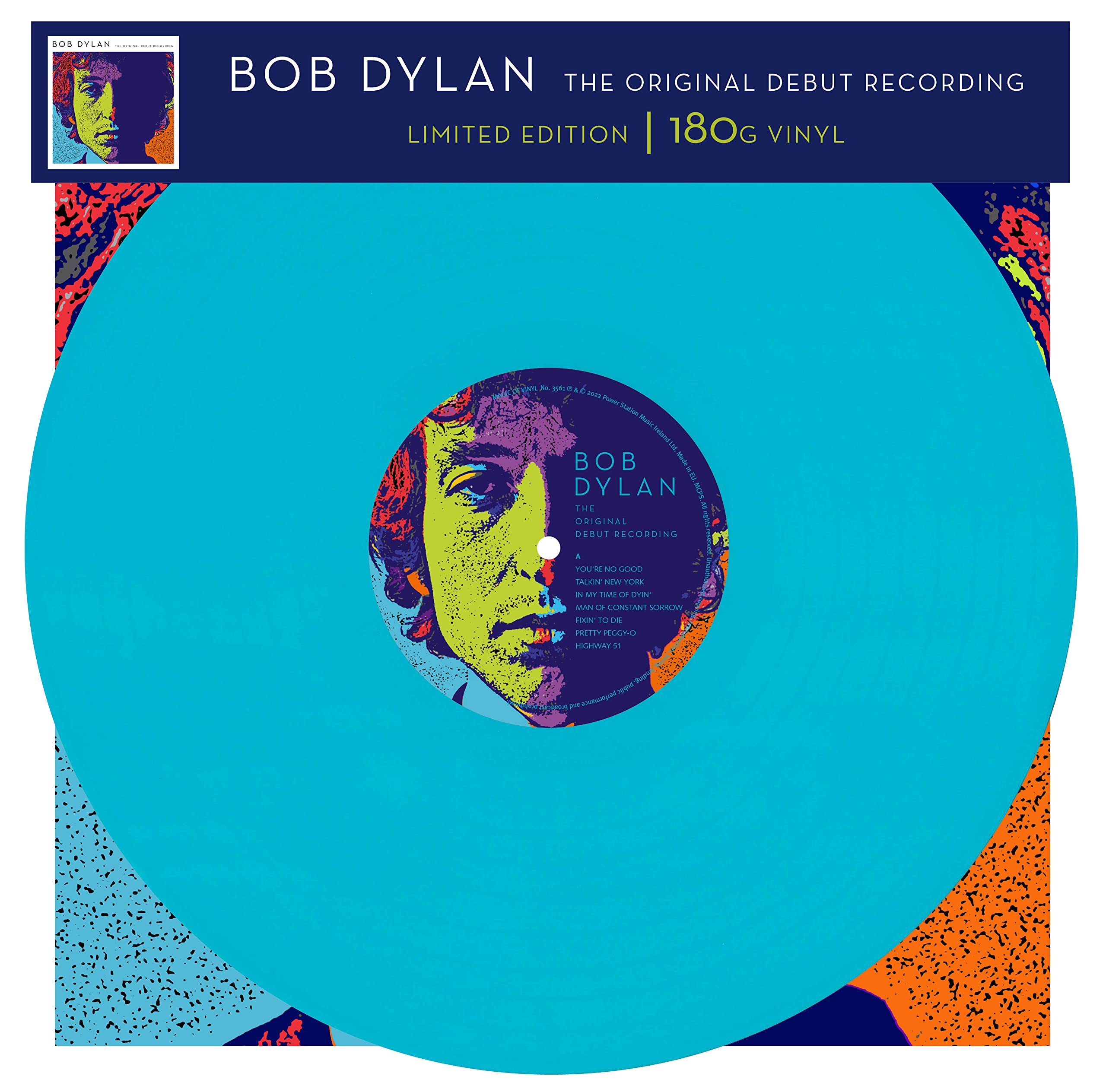 Bob Dylan - The Original Debut Recording - Limitiert - 180gr. türkis Music for Children