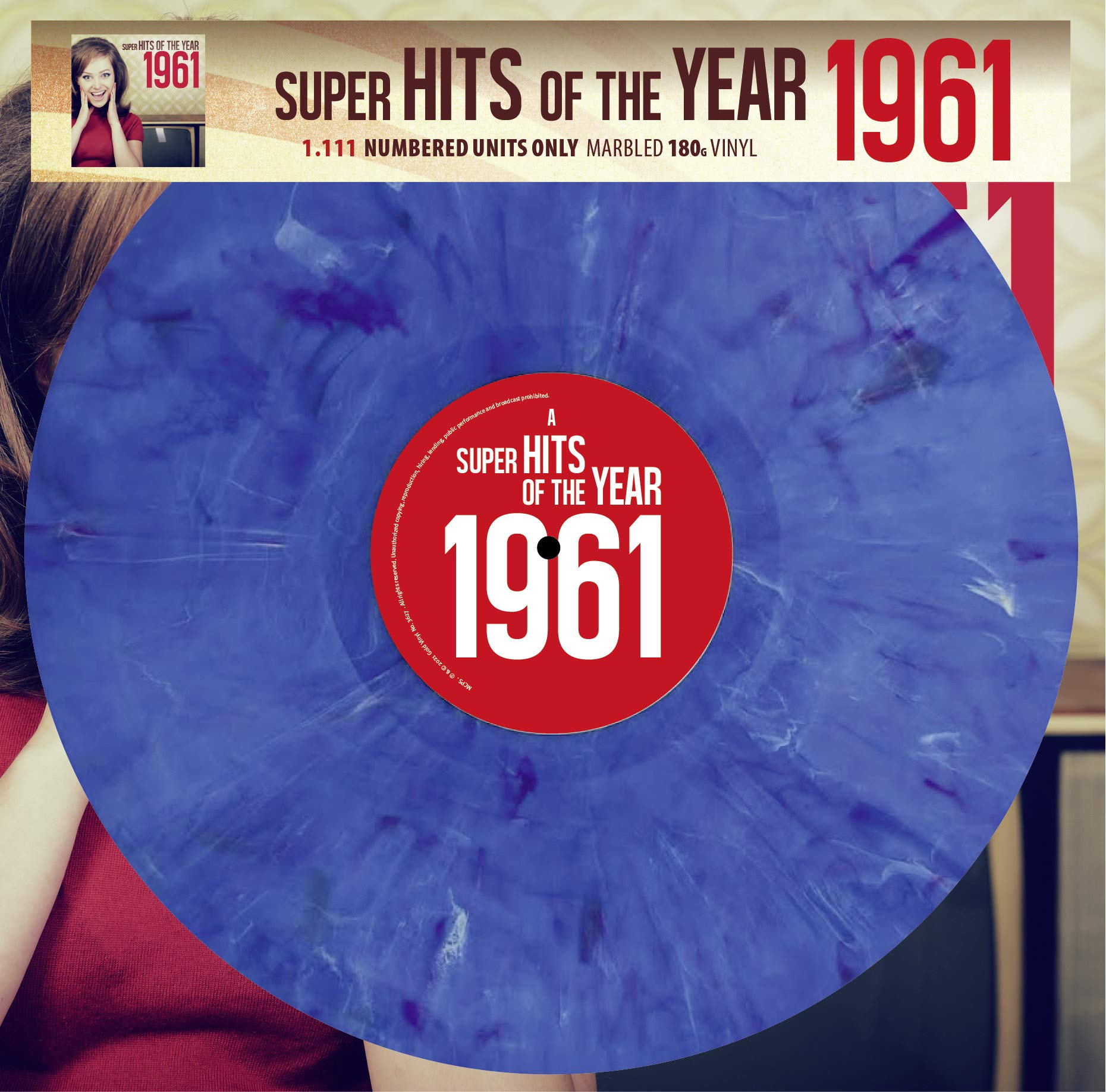 Super Hits Of The Year 1961 - Limitiert und 1111 Stück nummeriert - 180gr. marbled Vinyl Pop
