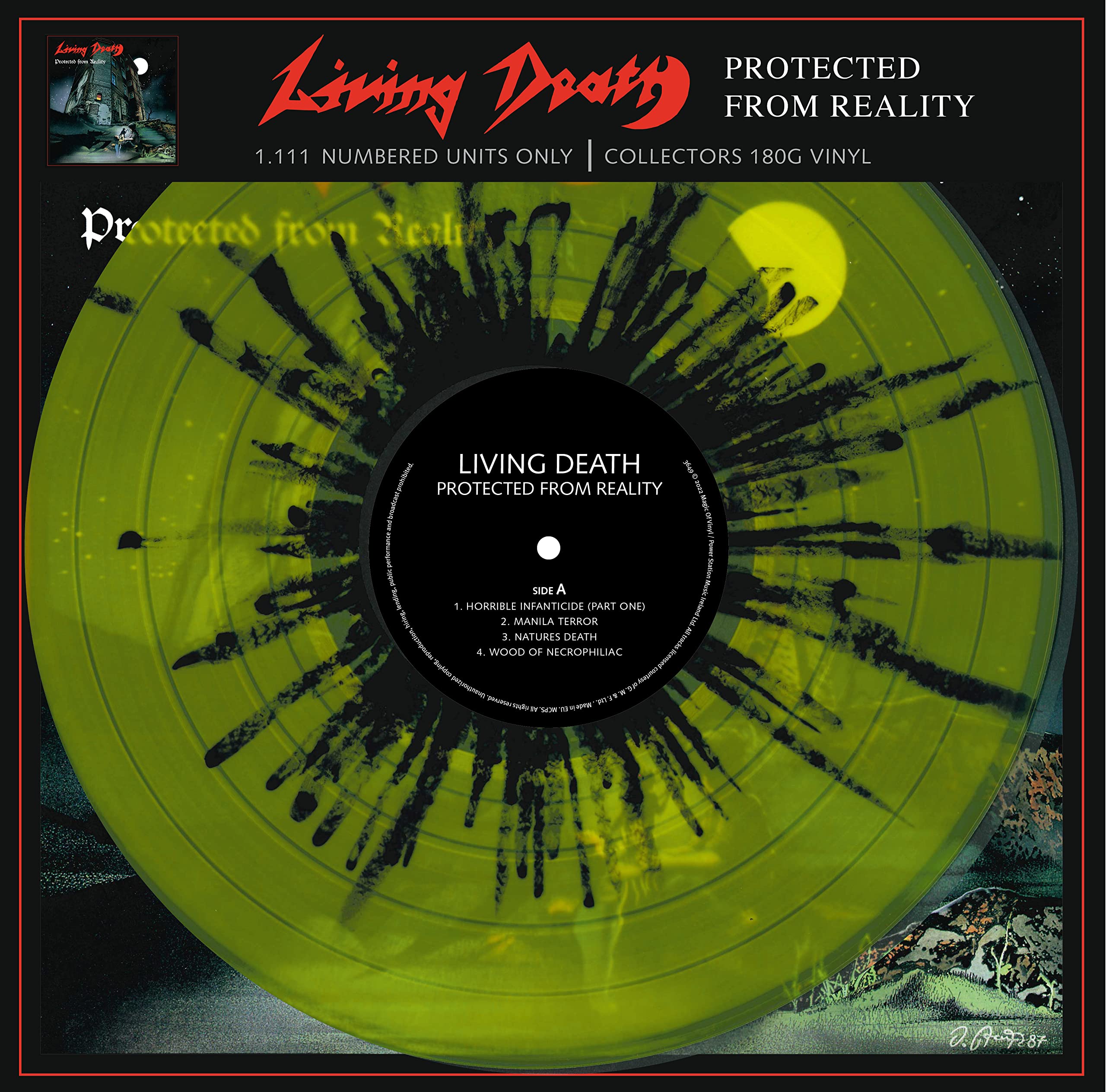 Living Death - Protected From Reality - Limitiert und 1111 Stück nummeriert - 180gr. splatter Metal & Hardrock