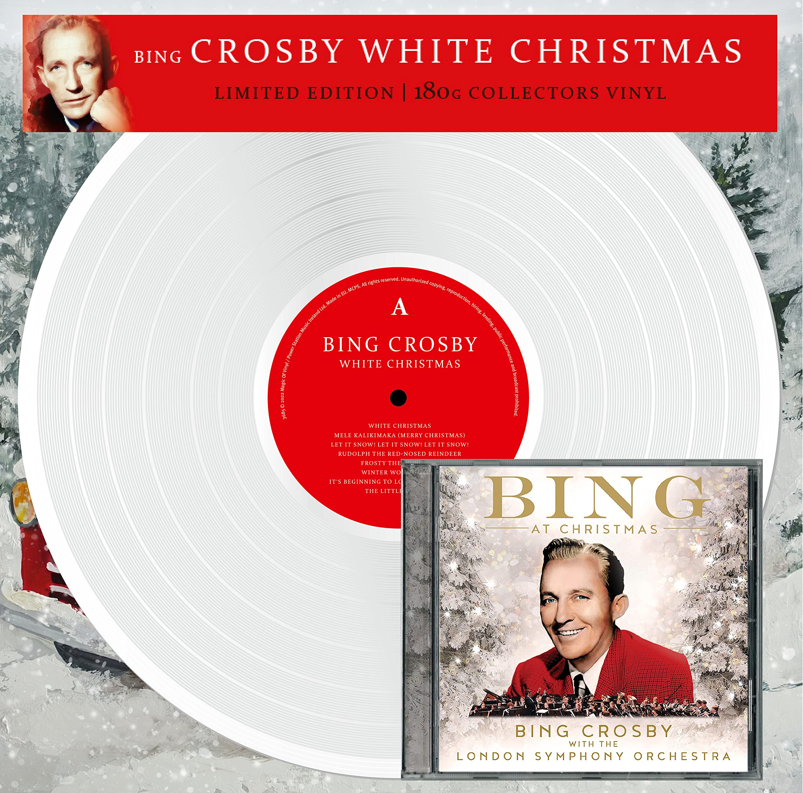 Bing Crosby - Christmas Magic Plus / Schallplatte + Compact Disc/ Geschenk / Limitiert - 180gr. weiß Music