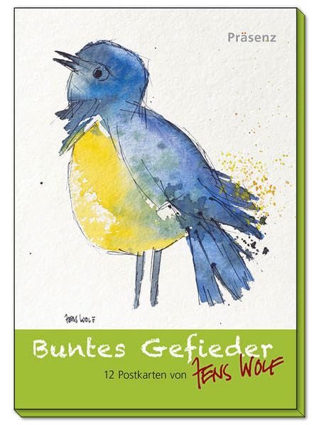 Buntes Gefieder: 12 Postkarten von Jens Wolf Stationery