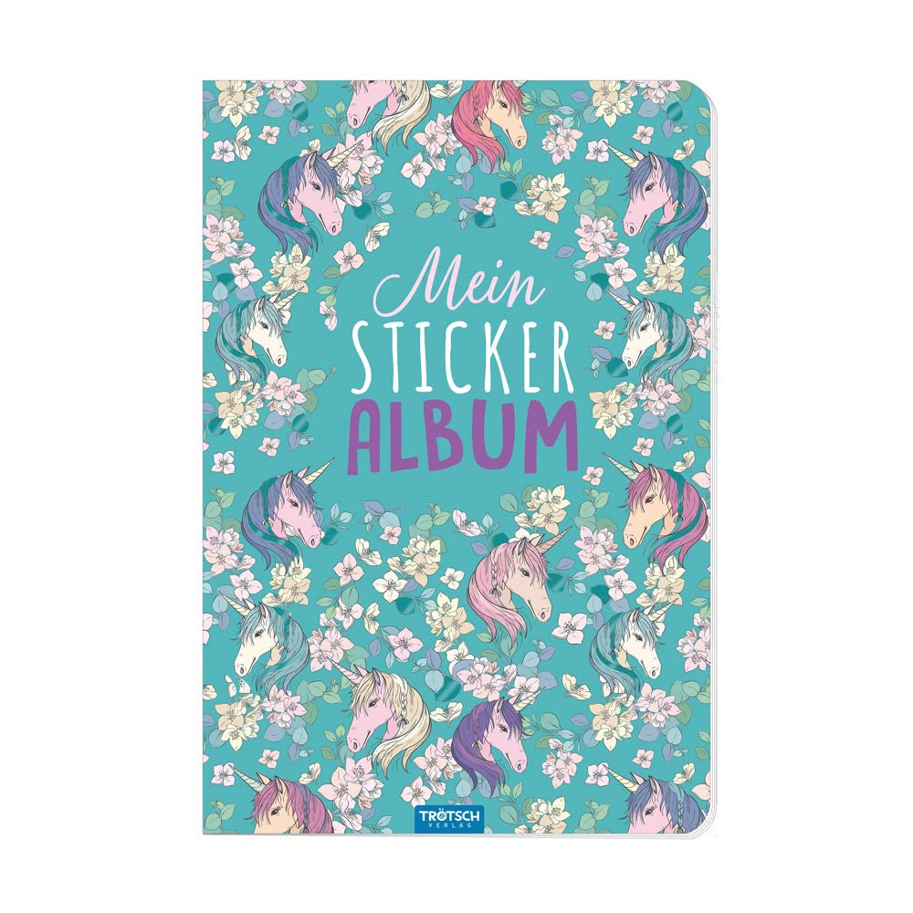 TRÖTSCH - Mein Stickeralbum "Einhorn" | Einhorn Stickerbuch mit 24 beschichteten Seiten für flexibles Platzieren der Sticker: DIN A5 Einhorn ... (Stickeralben: zum Sammeln von Stickern) Living & Furnishing
