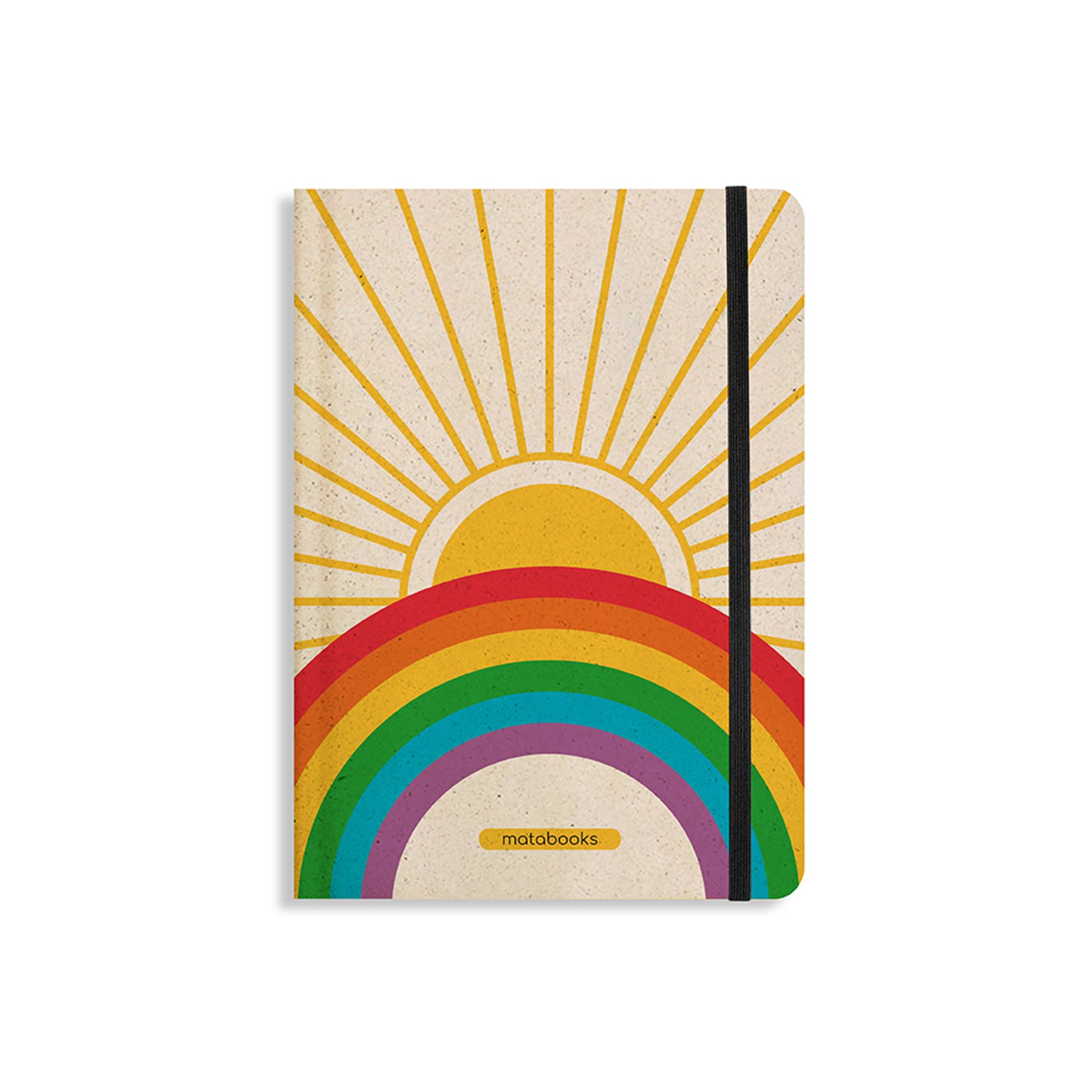 Matabooks, nachhaltige und vegane Notizbücher A5 aus Süßgraspapier, Nari, 138 Seiten, Natur, Handmade, Made in Germany (Sunlight) Stationery