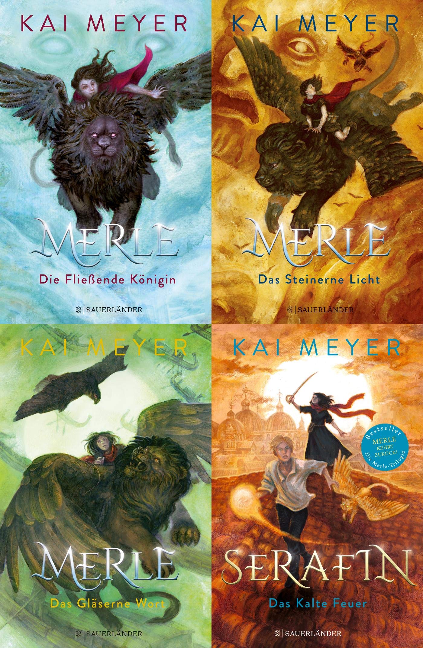 Der Merle-Zyklus Band 1-4 plus 1 exklusives Postkartenset Books