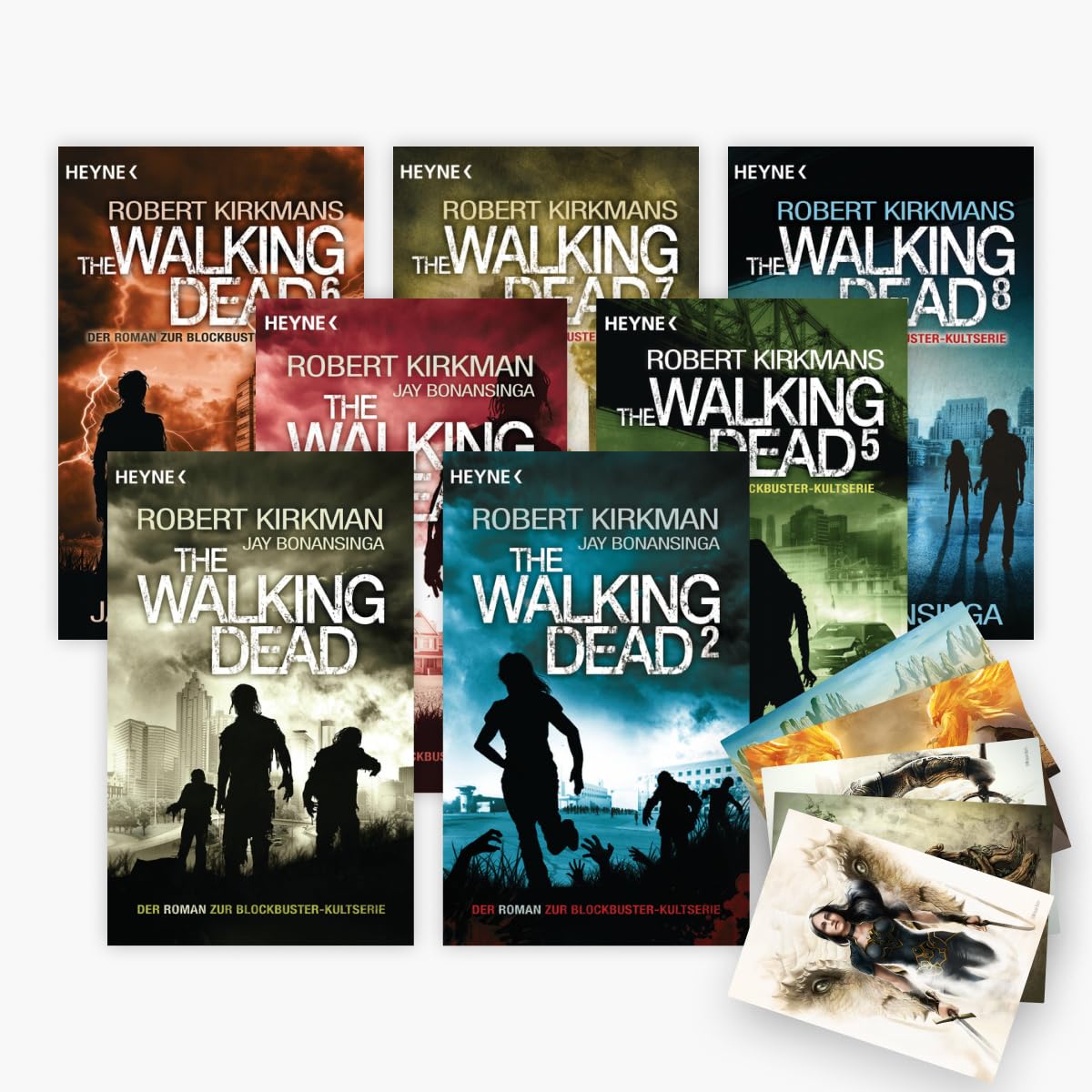 The Walking Dead-Romane in 7 Bänden plus 1 exklusives Postkartenset Fantasy & Sci-Fi