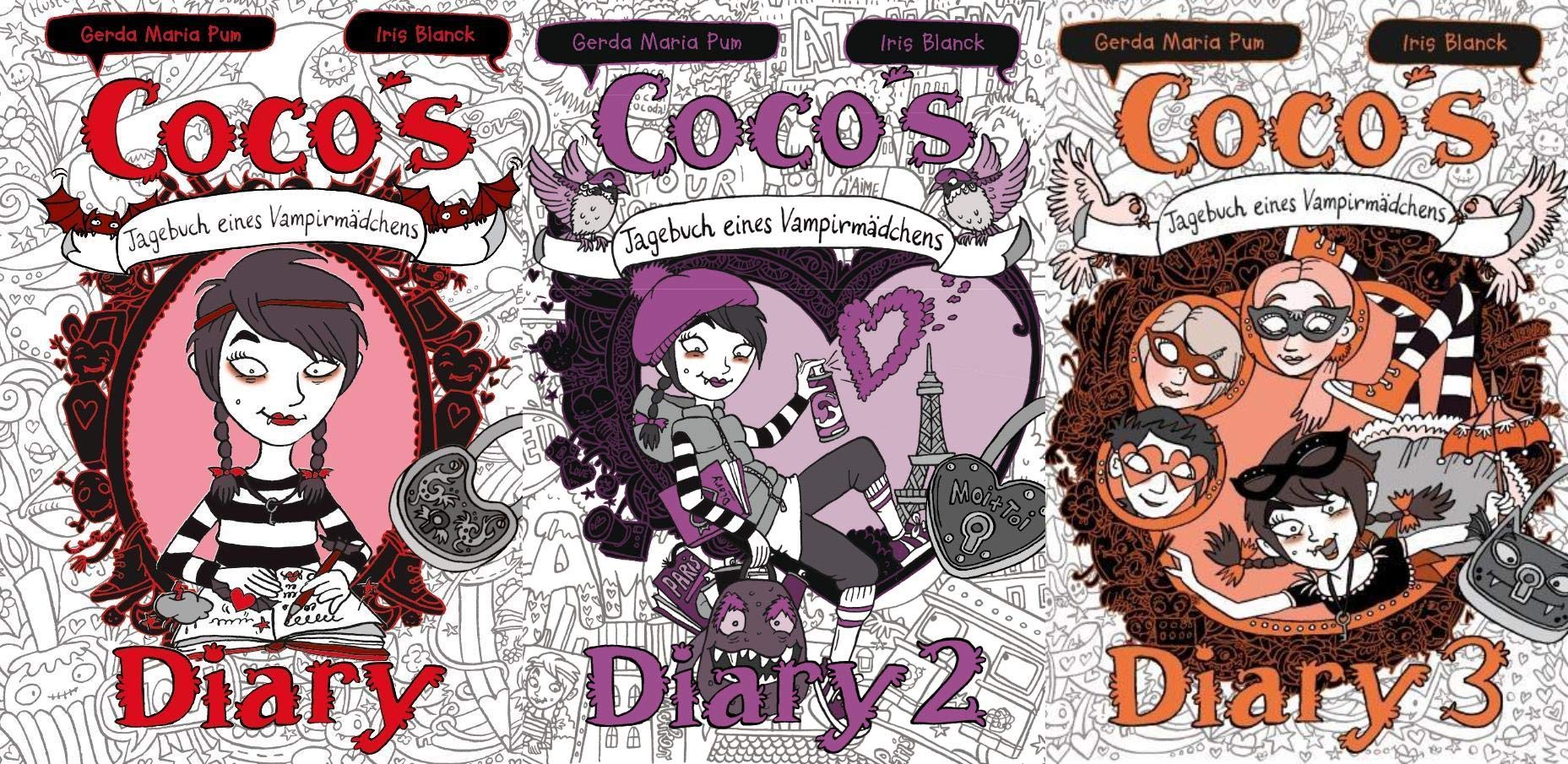 Coco´s Diary - Tagebuch eines Vampirmädchens Band 1-3 plus 1 exklusives Postkartenset Novels & Short Stories