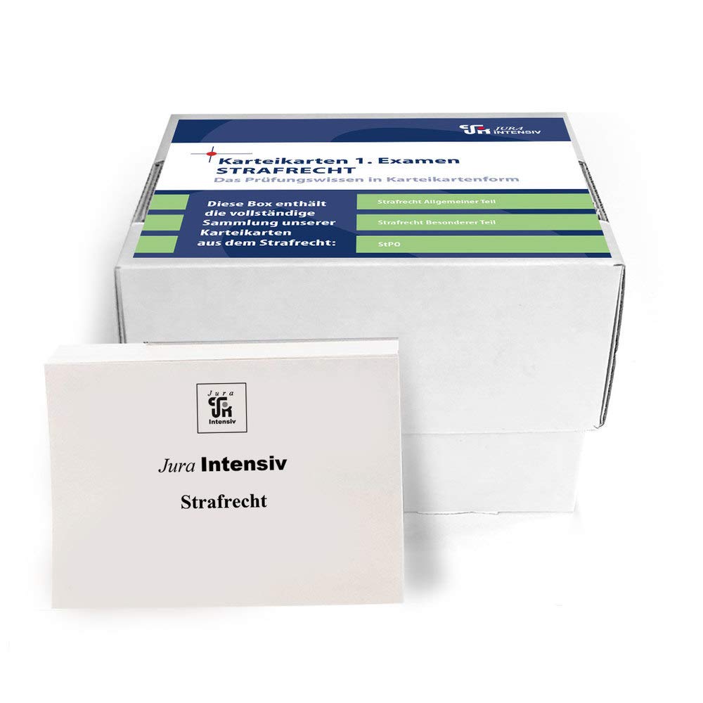 Karteikarten 1. Examen - Strafrecht Law