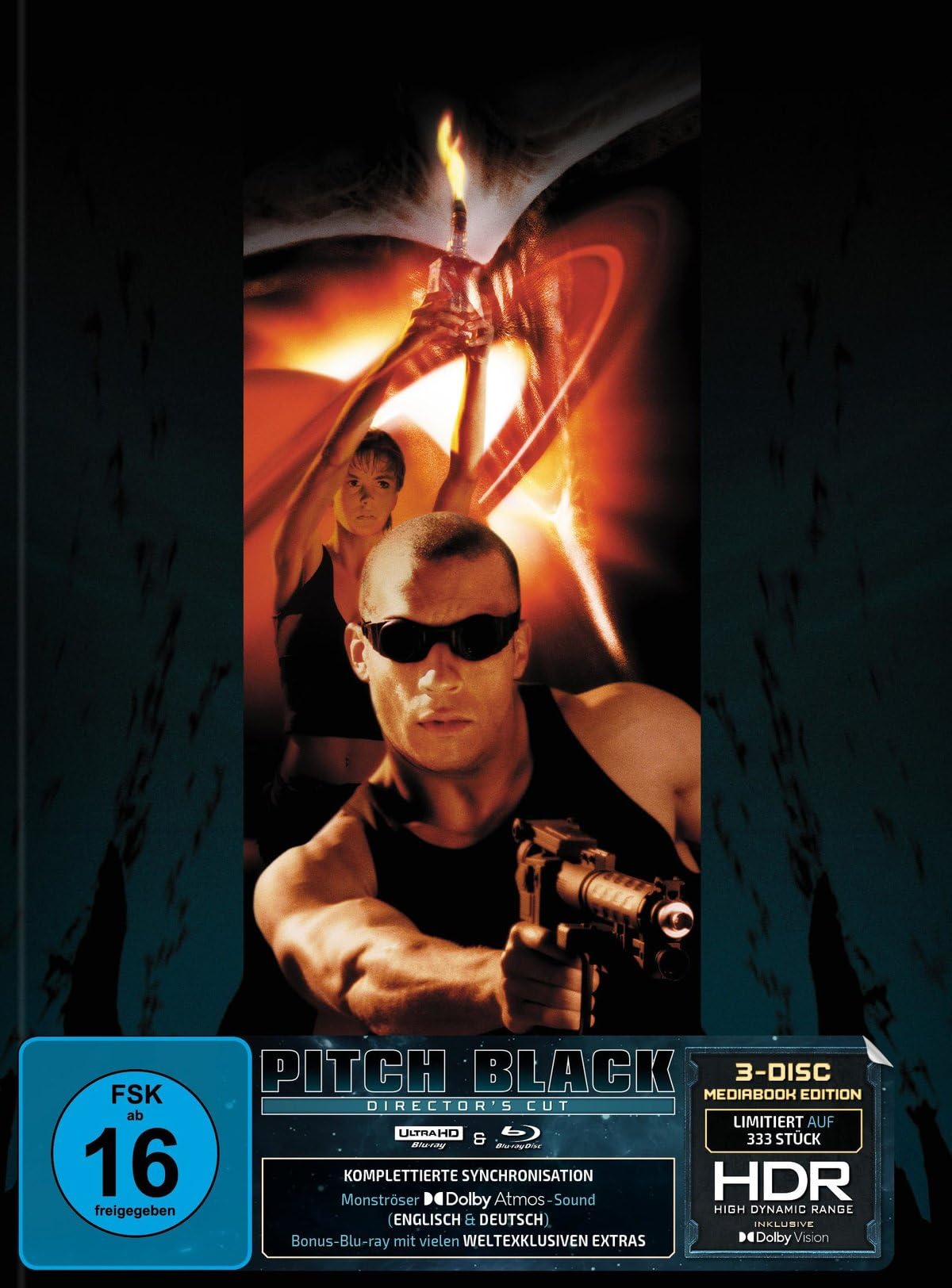 Pitch Black - Director's Cut - Mediabook (Ultra-HD Blu-ray + 2x Blu-ray) Red-Artwork - 333 Stück Films