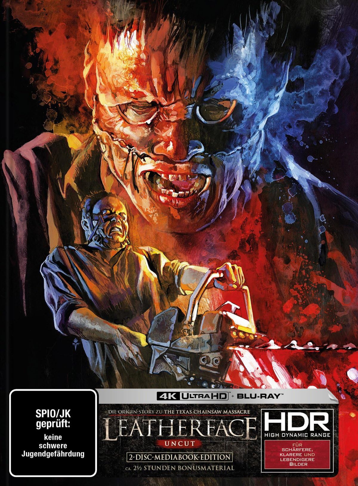 Leatherface - Uncut - Mediabook - Cover A (4K Ultra HD+Blu-ray) - Timo Wuerz Artwork Movies