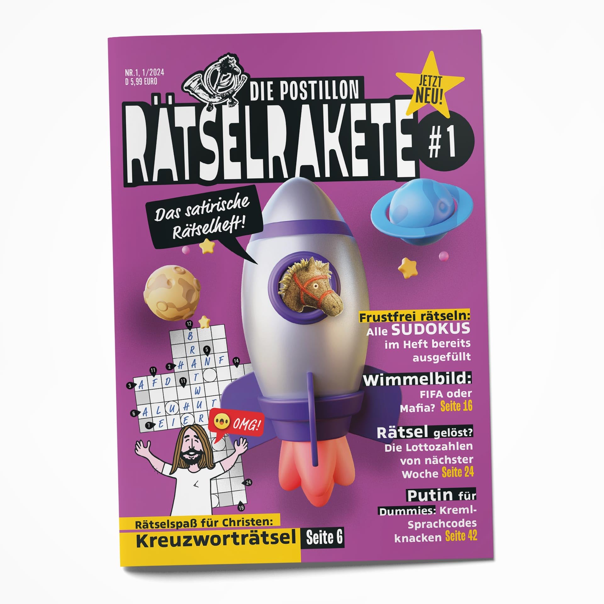 DIE POSTILLON RÄTSELRAKETE, Ausgabe Nr.1: Das satirische Rätselheft! (DIE POSTILLON RÄTSELRAKETE: Das satirische Rätselheft!) Humour & Satire