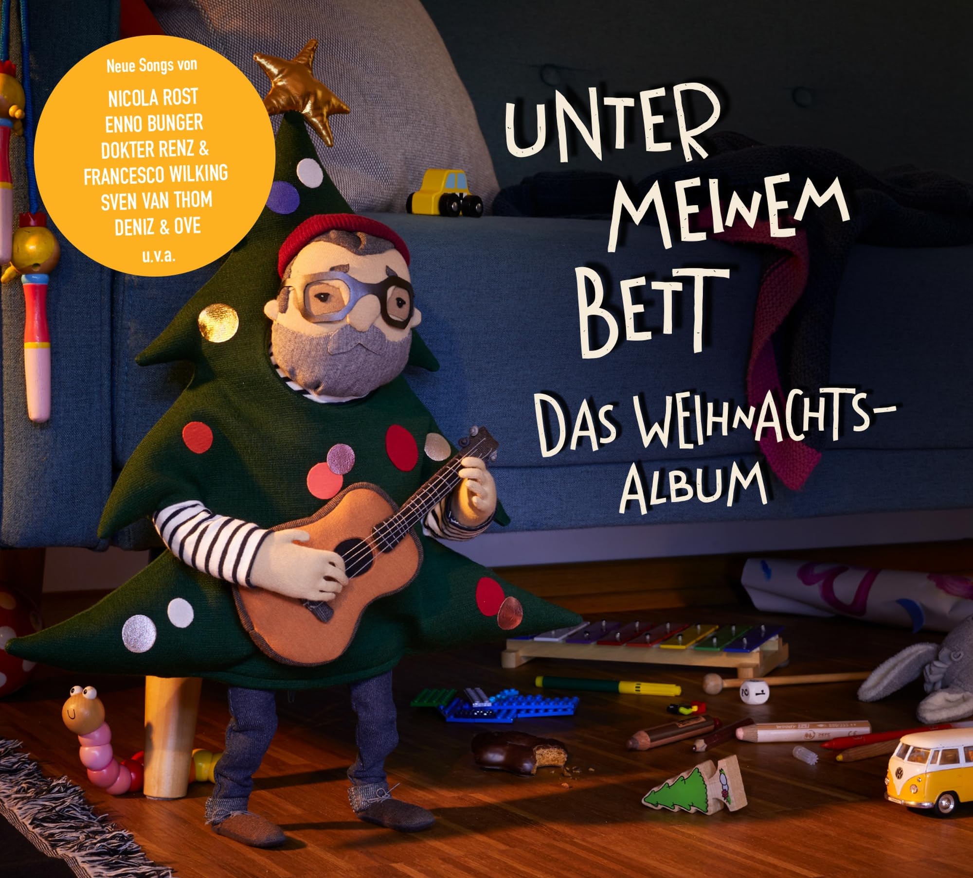 Unter meinem Bett. Das Weihnachtsalbum: Moderne und witzige Weihnachtslieder mit coolem Sound von den besten deutschen Singer-Songwritern für Kinder ab 4 Jahren Pop