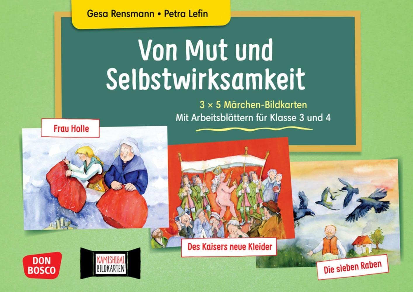 Von Mut und Selbstwirksamkeit - 3 x 5 Märchen-Bildkarten. Mit Arbeitsblättern für Klasse 3 und 4. Kamishibai Bildkartenset: Frau Holle. Des Kaisers ... zu Märchen in der Grundschule) Fairy Tales & Legends