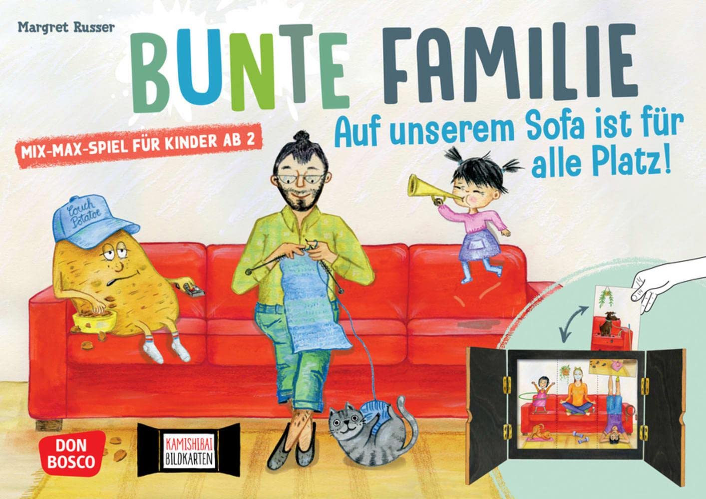 Bunte Familie: Auf unserem Sofa ist für alle Platz. Mix-Max-Spiel für Kinder ab 2: Mit dem Erzähltheater über moderne Familienformen, Toleranz und Diversität sprechen. Kamishibai-Bildkartenset book