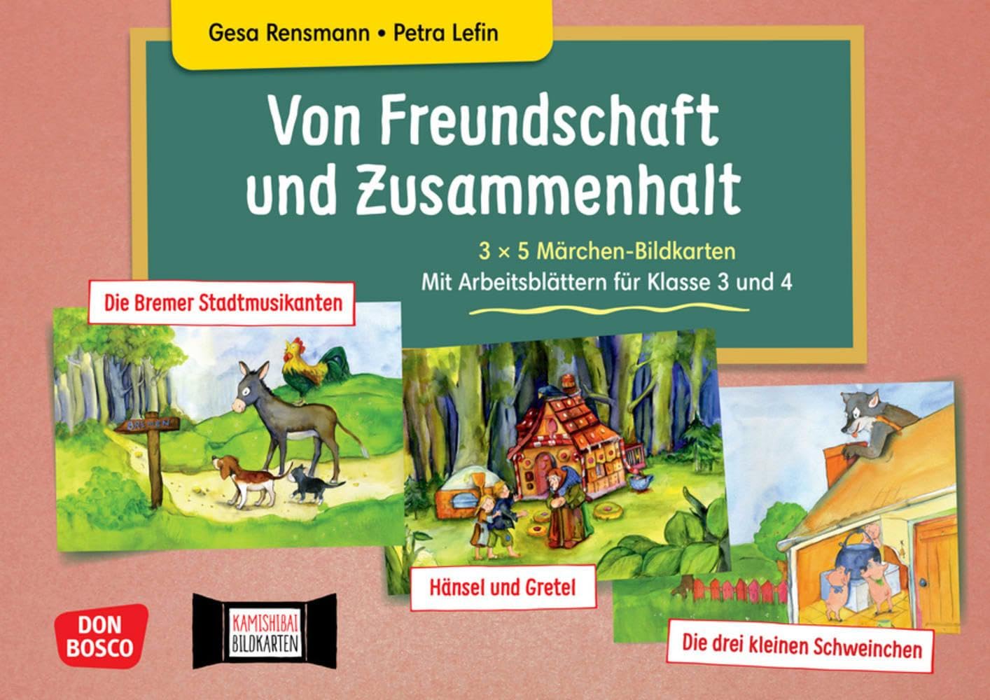 Von Freundschaft und Zusammenhalt - 3 x 5 Märchen-Bildkarten. Mit Arbeitsblättern für Klasse 3 und 4. Kamishibai Bildkartenset: Die Bremer ... und Gretel - Die drei kleinen Schweinchen book