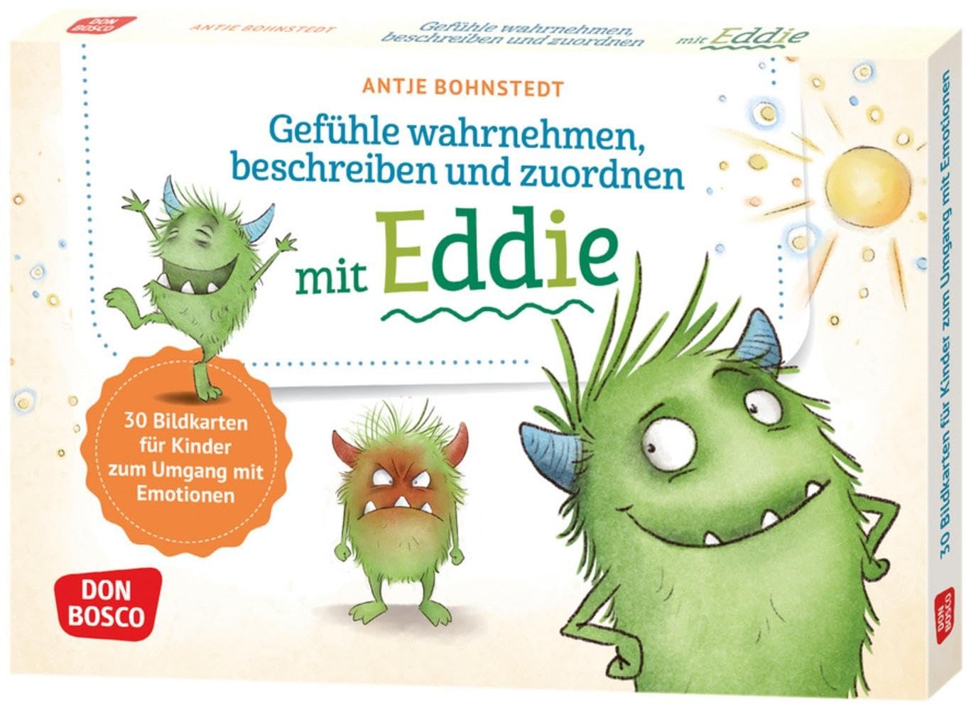 Gefühle wahrnehmen, beschreiben und zuordnen mit Eddie: 30 Bildkarten zum Umgang mit Emotionen. Gefühle wahrnehmen, erkennen und benennen. Ideal für ... und innere Balance. 30 Ideen auf Bildkarten) Leisure, Home & Garden