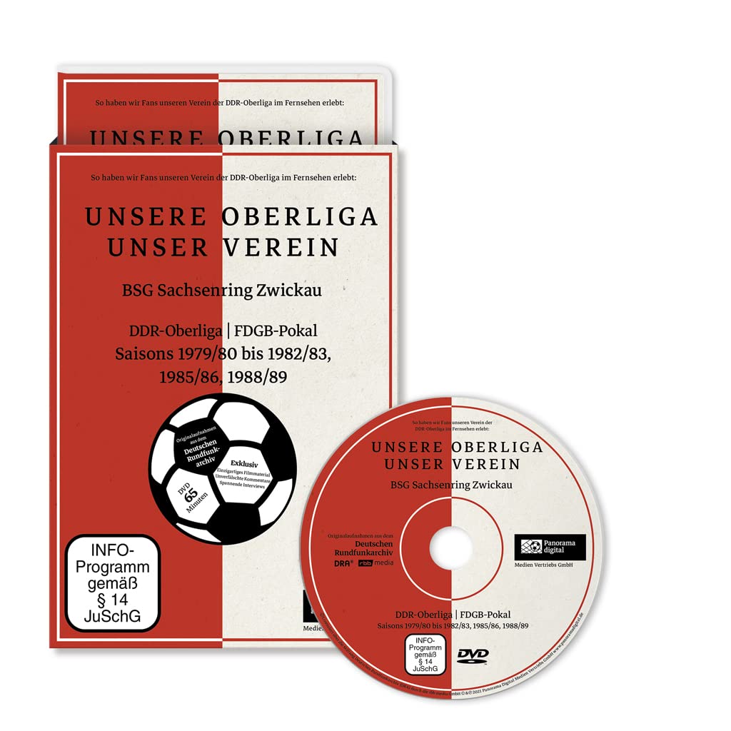 UNSERE OBERLIGA - UNSER VEREIN: BSG Sachsenring Zwickau - DDR-Oberliga / FDGB-Pokal / Saisons 1979/80 bis 1982/83, 1985/86, 1988/89 dvd