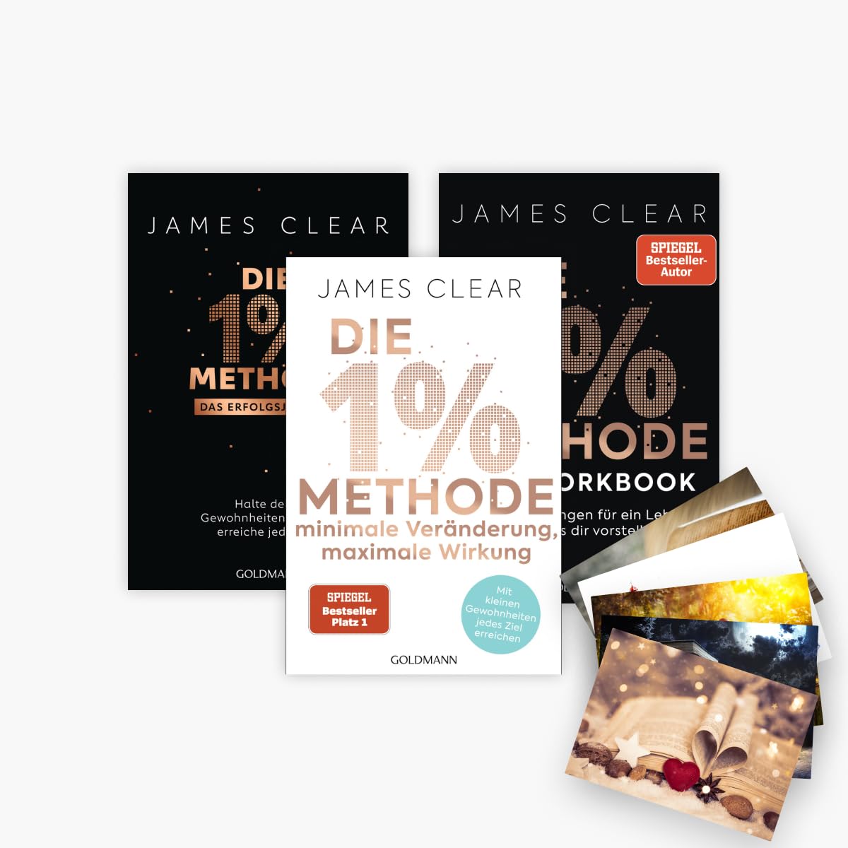 Die 1%-Methode + Das Erfolgsjournal + Das Workbook im Set + 1 exklusives Postkartenset Books