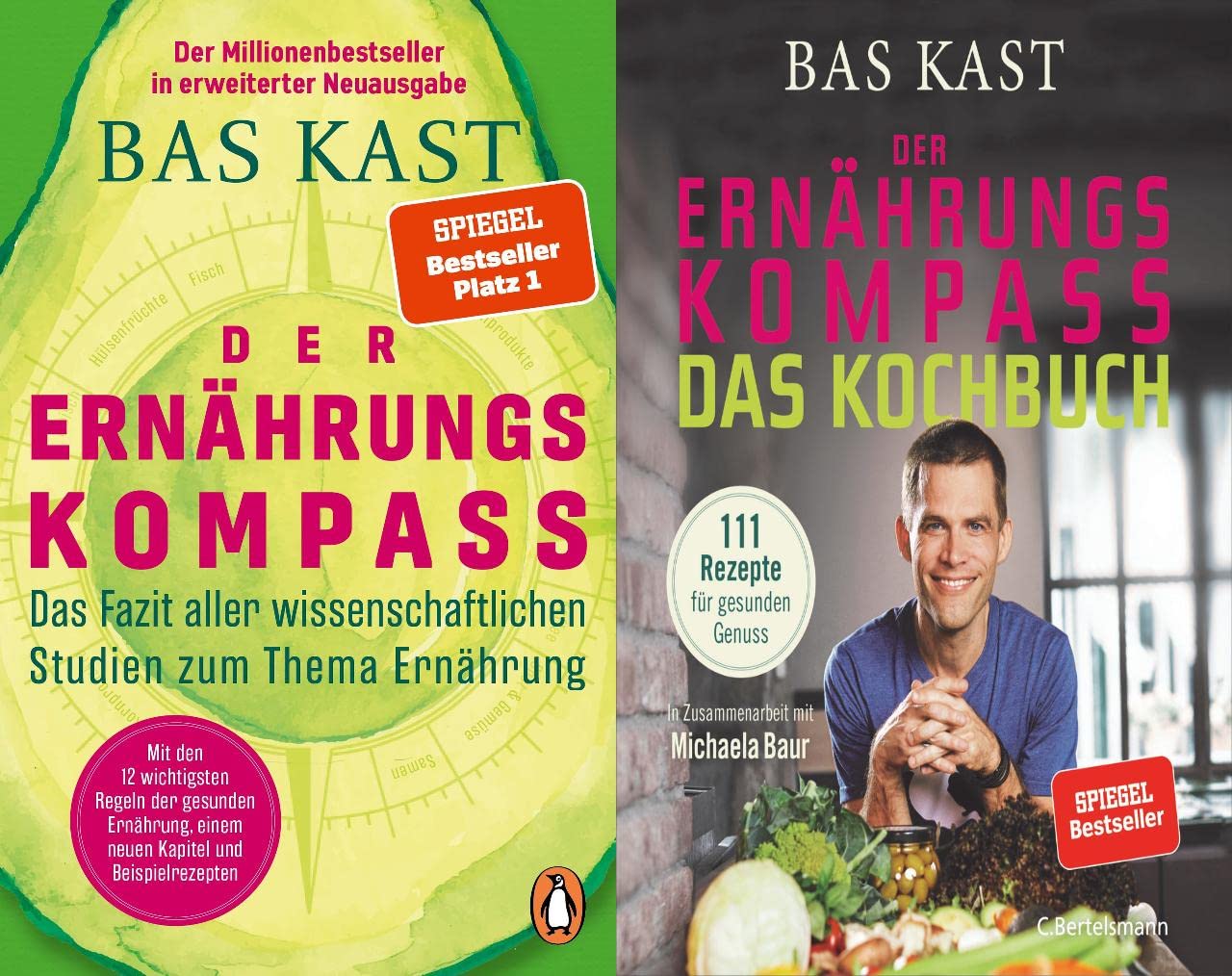 Der Ernährungskompass + Kochbuch + 1 exklusives Postkartenset Health, Nutrition & Fitness