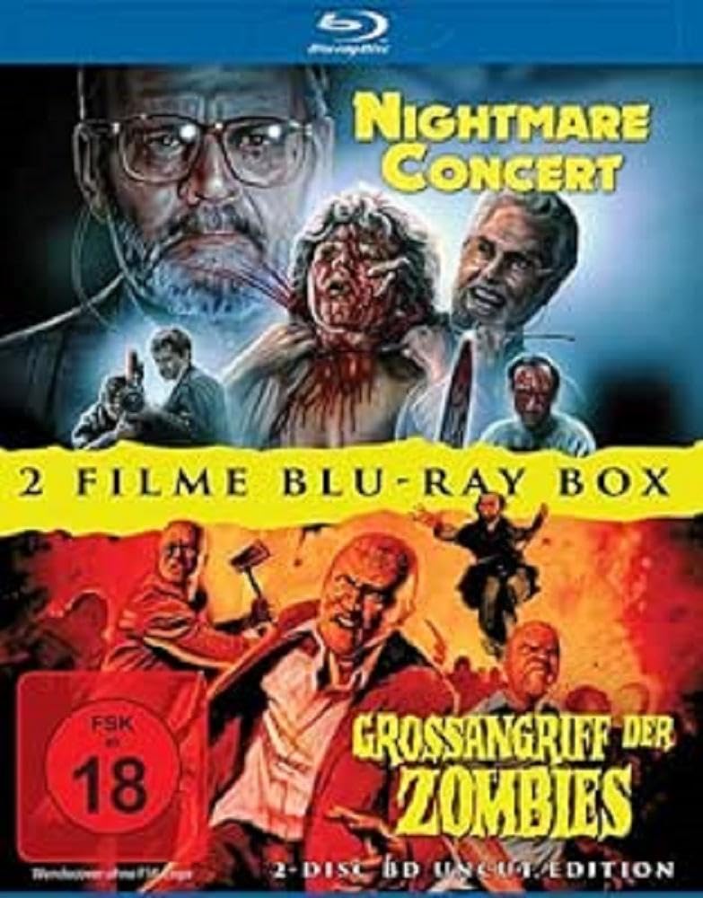 NIGHTMARE CONCERT + GROSSANGRIFF DER ZOMBIES - 2 Disc BD Uncut Horror Box Films