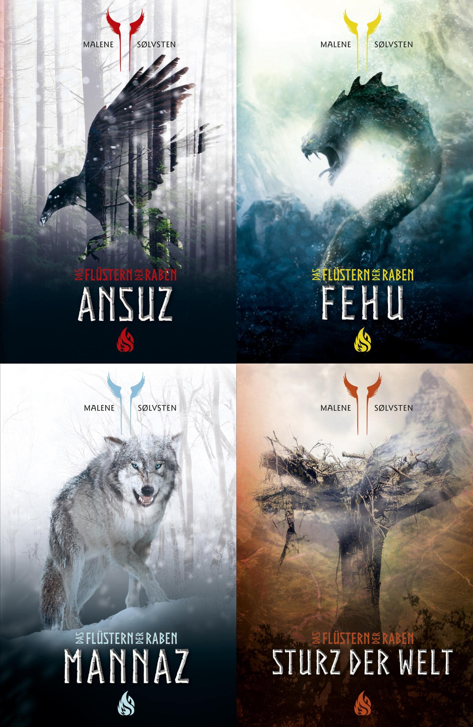 Das Flüstern der Raben Band 1-4 plus 1 exklusives Postkartenset Fantasy & Sci-Fi
