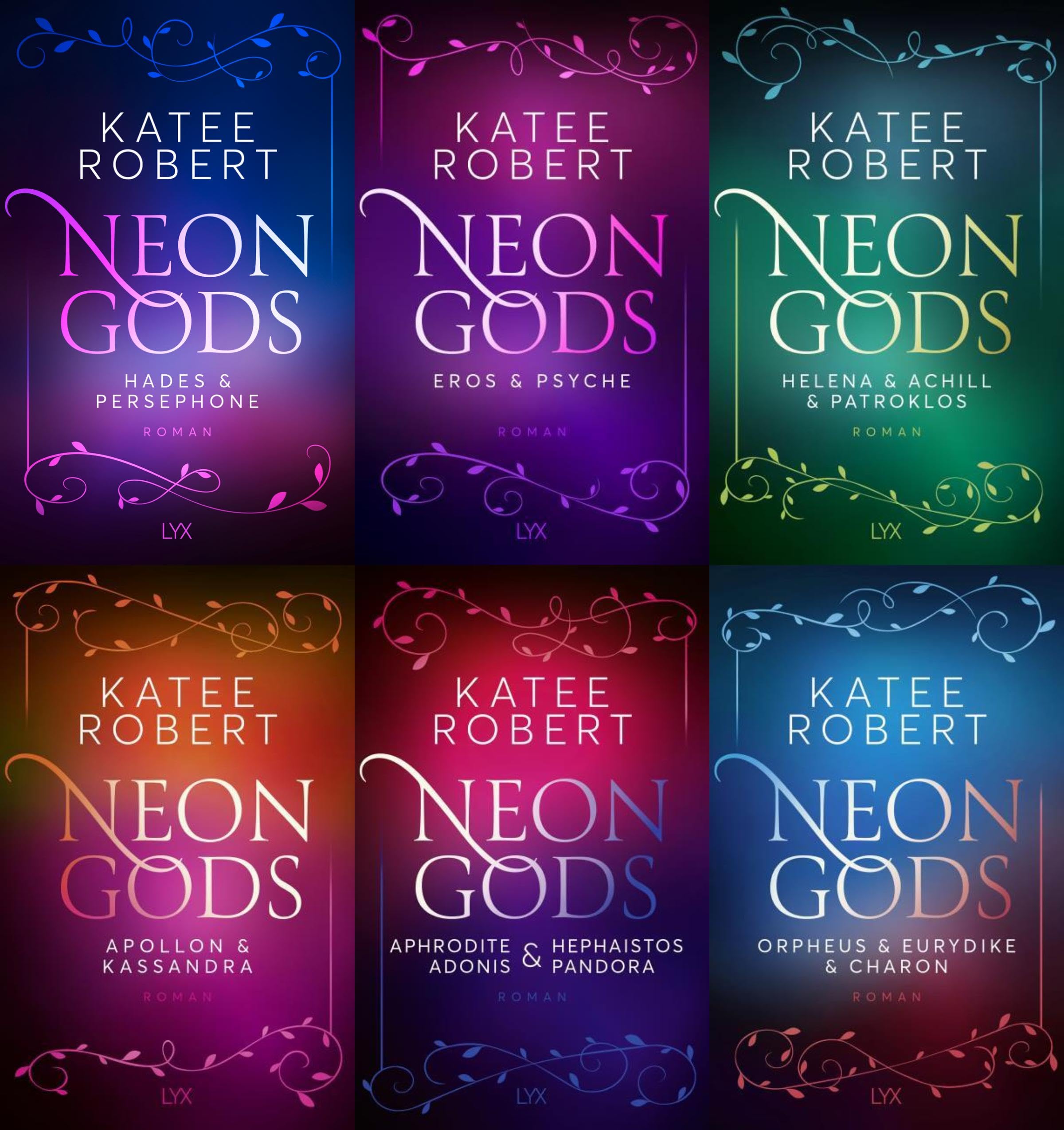 Neon Gods Band 1-6 plus 1 exklusives Postkartenset Fantasy & Sci-Fi