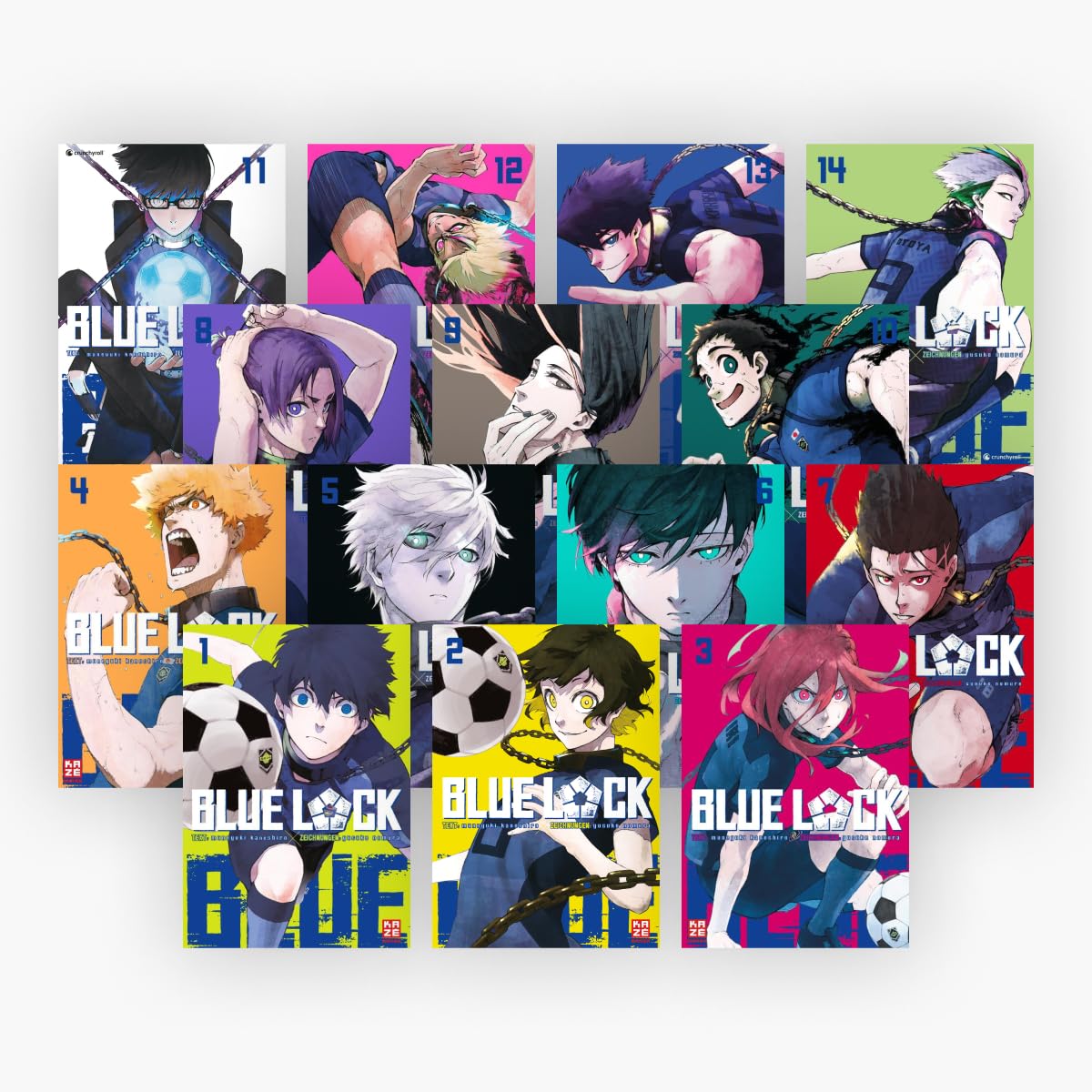 Blue Lock Band 1-14 plus 1 exklusives Postkartenset Comics for children & teenagers