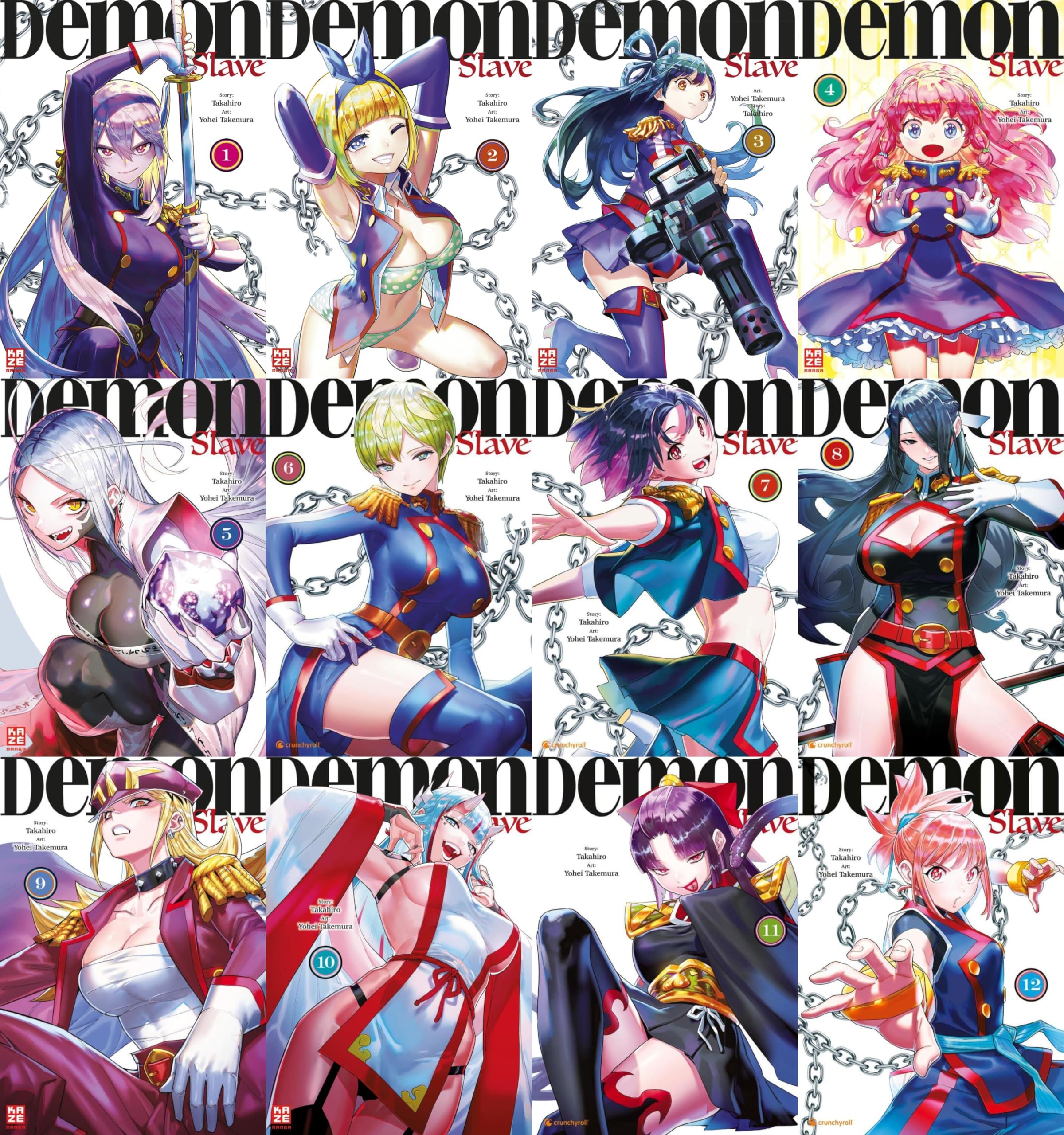 Demon Slave Band 1-12 plus 1 exklusives Postkartenset Manga