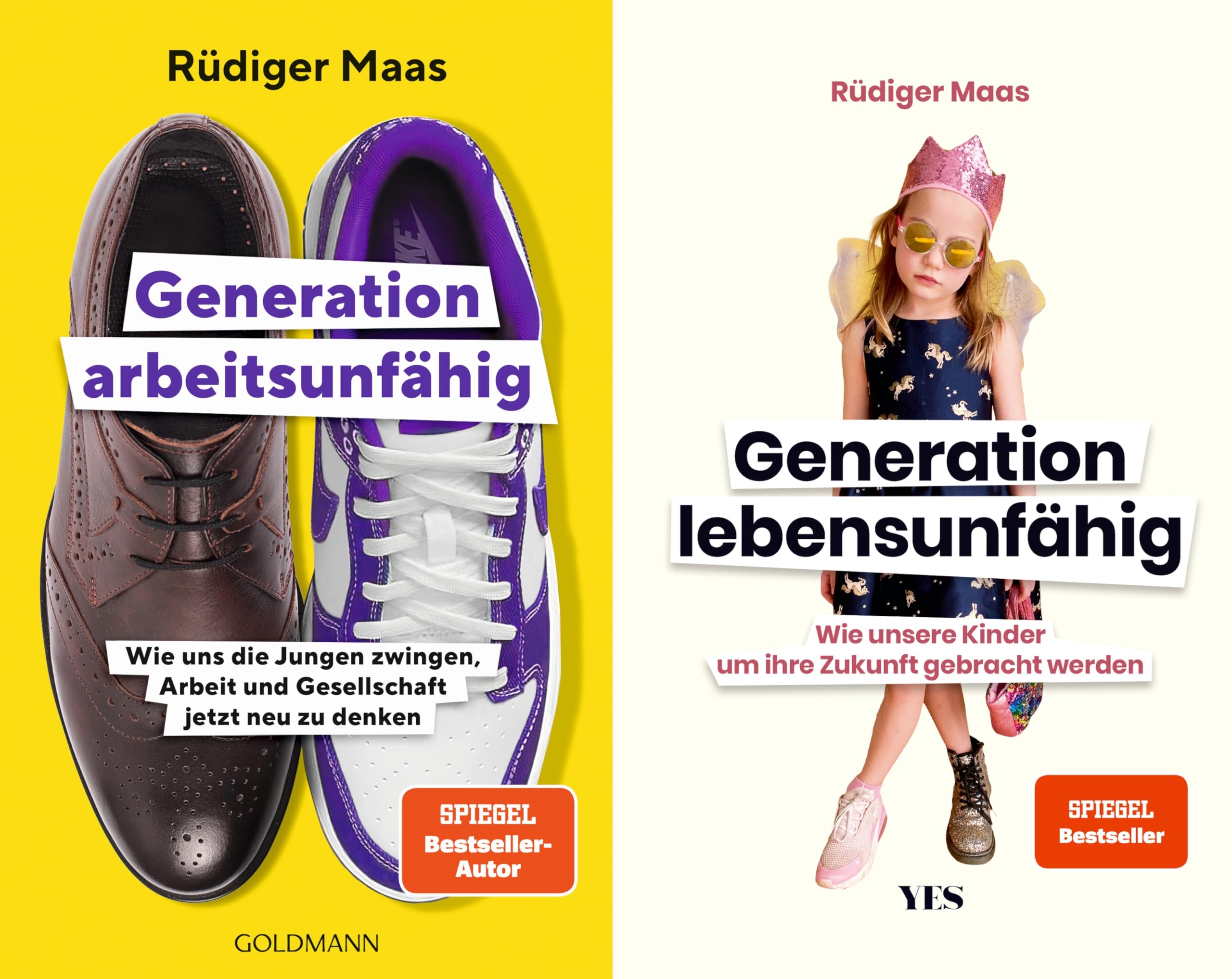 Generation arbeitsunfähig + Generation lebensunfähig von Rüdiger Maas im SET plus 3 extra Lesezeichen General education