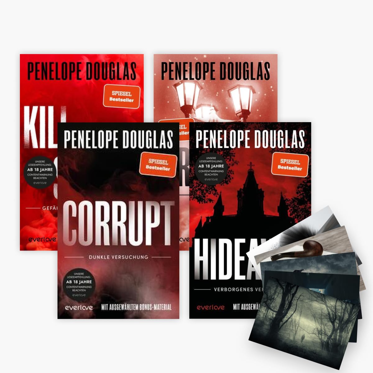Die Devil's Night-Reihe Band 1-4 plus 1 exklusives Postkartenset Contemporary Romance