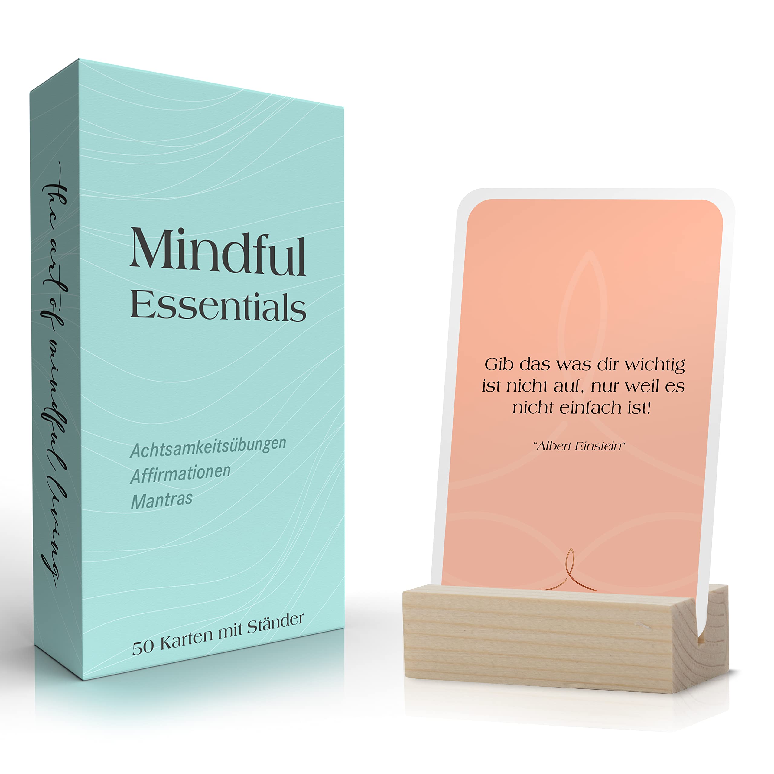 Achtsamkeitskarten für mentale Stärke – Selbstliebe & Motivation – Glückskarten mit Übungen für Erwachsene – Mindfulness Geschenk (mit Ständer) von Oana Leca Books