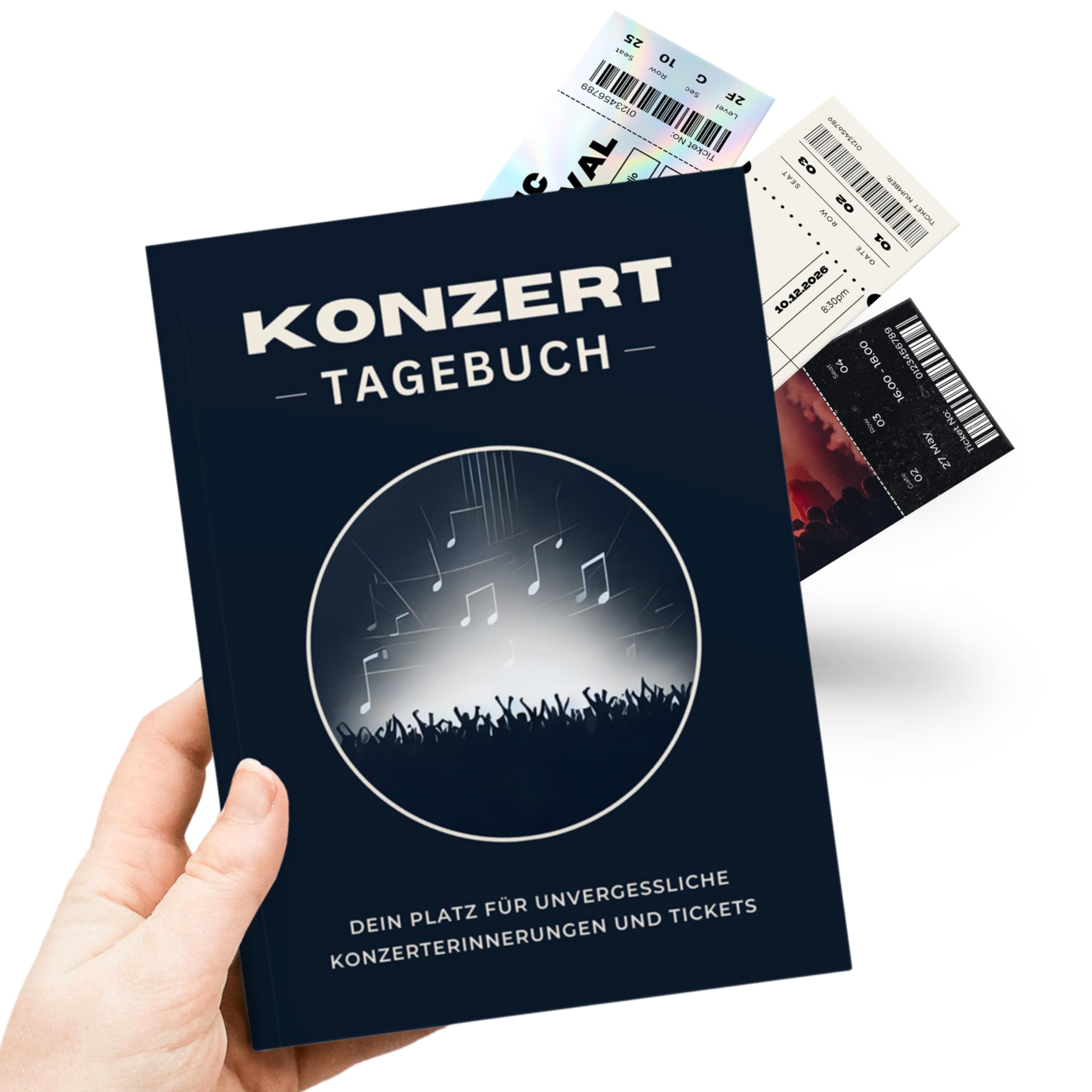 memoriecation Journal de concert – Votre journal de concert pour des souvenirs de concert inoubliables – Journal de concert avec espace pour cartes de concert, couverture rigide book