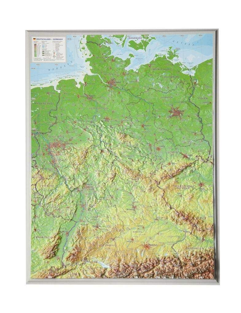 Reliefkarte Deutschland klein 1 : 2 400 000 Stationery