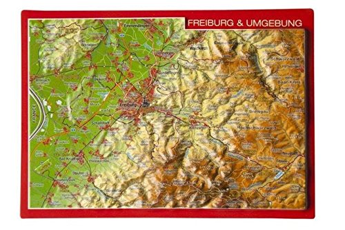 Reliefpostkarte Freiburg und Umgebung Leisure, Home & Garden