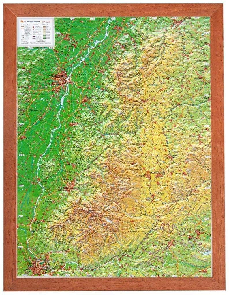Relief Schwarzwald 1:400.000 mit Holzrahmen book