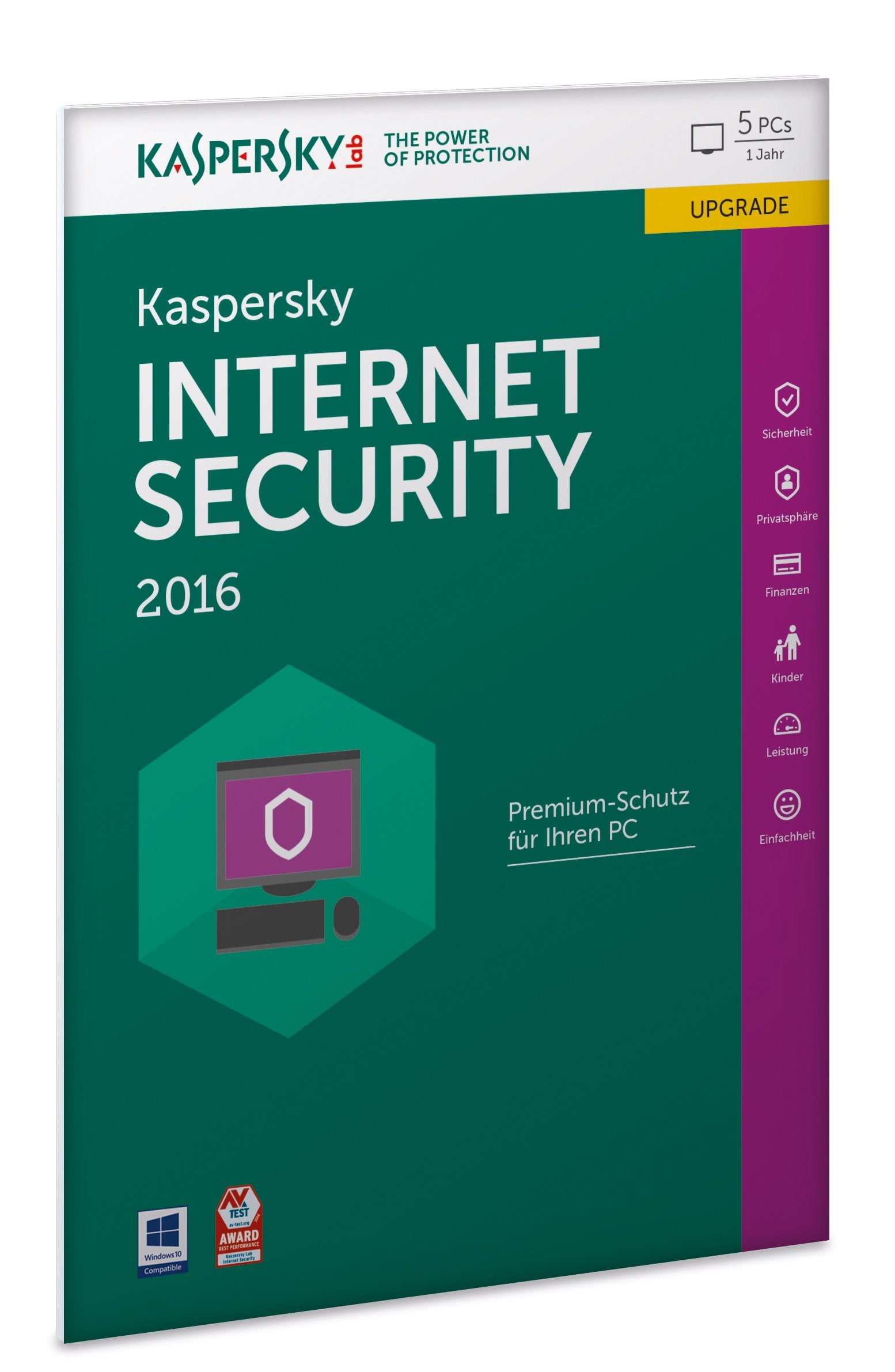 Kaspersky Internet Security 2016 Upgrade - 5 PCs / 1 Jahr (Frustfreie Verpackung) Other software