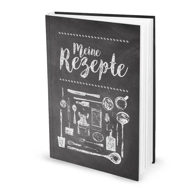Rezeptbuch "Tafel & Kreide" (Hardcover A4, Blankoseiten): Für leidenschaftliche Hobbyköche, Umschlag matt Leisure, Home & Garden